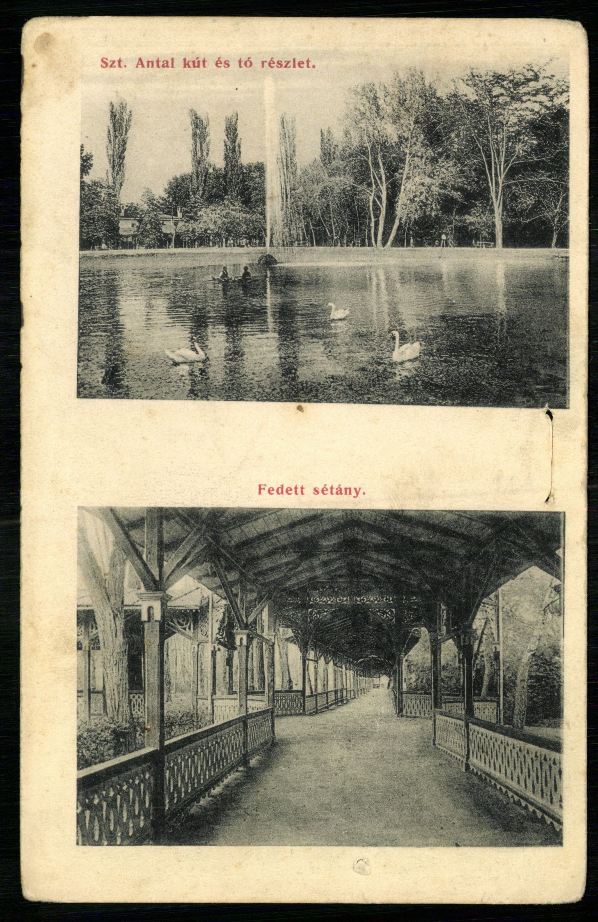 nt; Szent Antal kút és tó részlet; Fedett sétány (Magyar Kereskedelmi és Vendéglátóipari Múzeum CC BY-NC-ND)