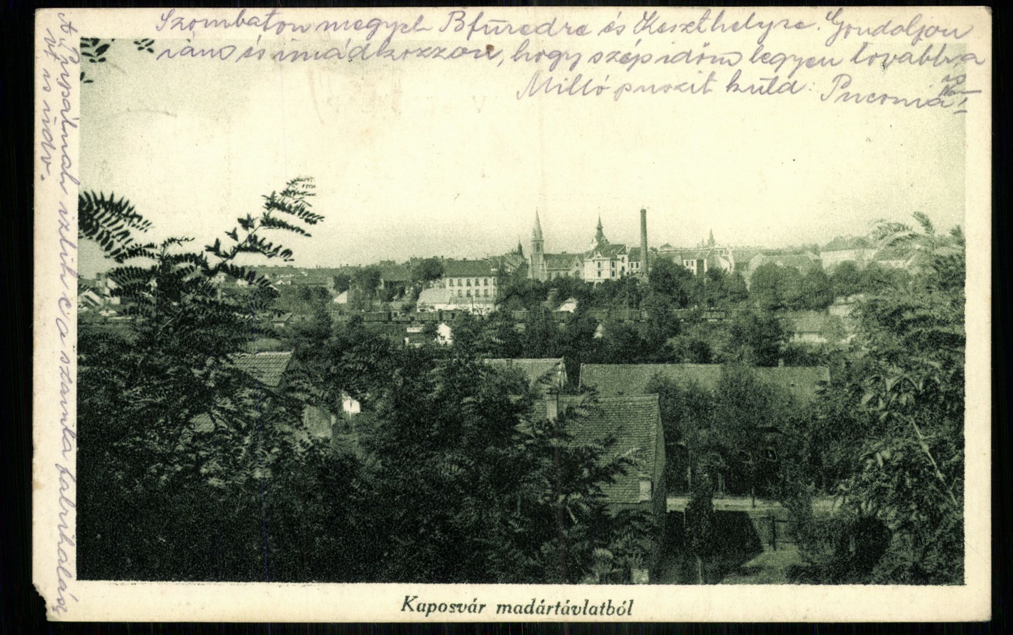 Kaposvár madártávlatból (Magyar Kereskedelmi és Vendéglátóipari Múzeum CC BY-NC-ND)