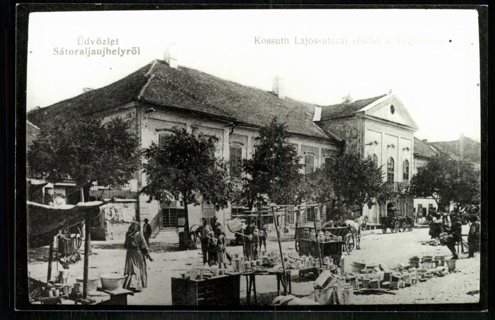 Sátoraljaújhely; Kossuth Lajos utcai részlet a Megyeházával (Magyar Kereskedelmi és Vendéglátóipari Múzeum CC BY-NC-ND)