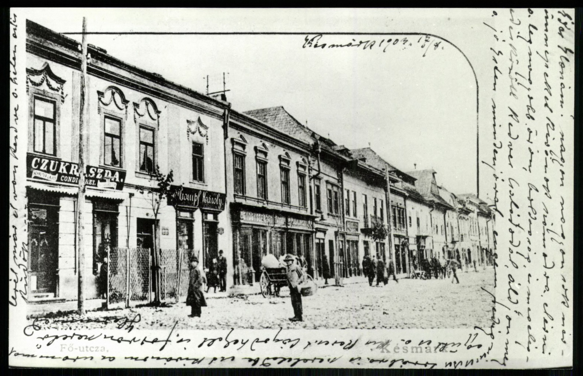 Késmárk Fő utca. Cukrászda (Magyar Kereskedelmi és Vendéglátóipari Múzeum CC BY-NC-ND)