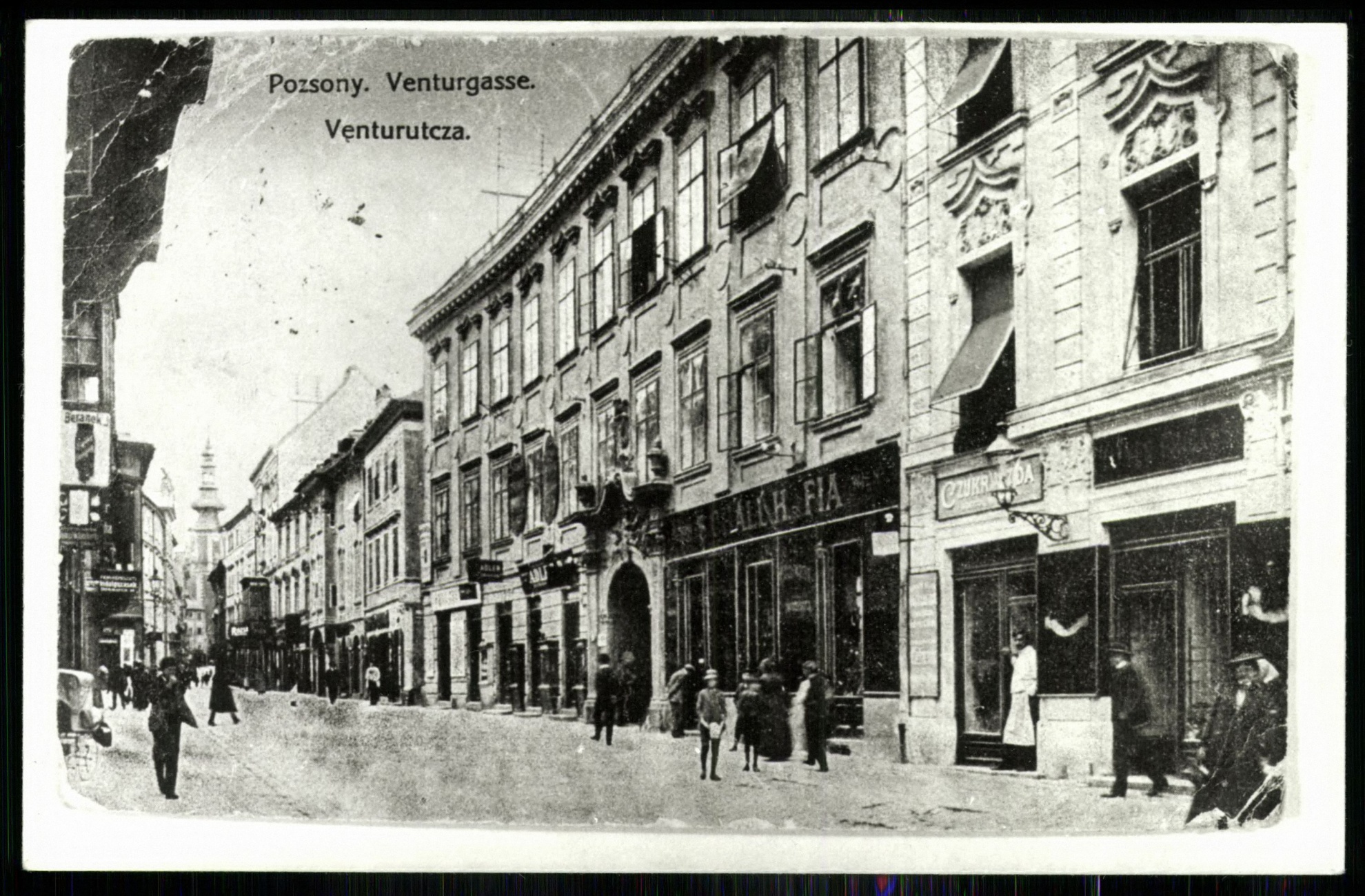 Pozsony Ventur utca. Cukrászda (Magyar Kereskedelmi és Vendéglátóipari Múzeum CC BY-NC-ND)