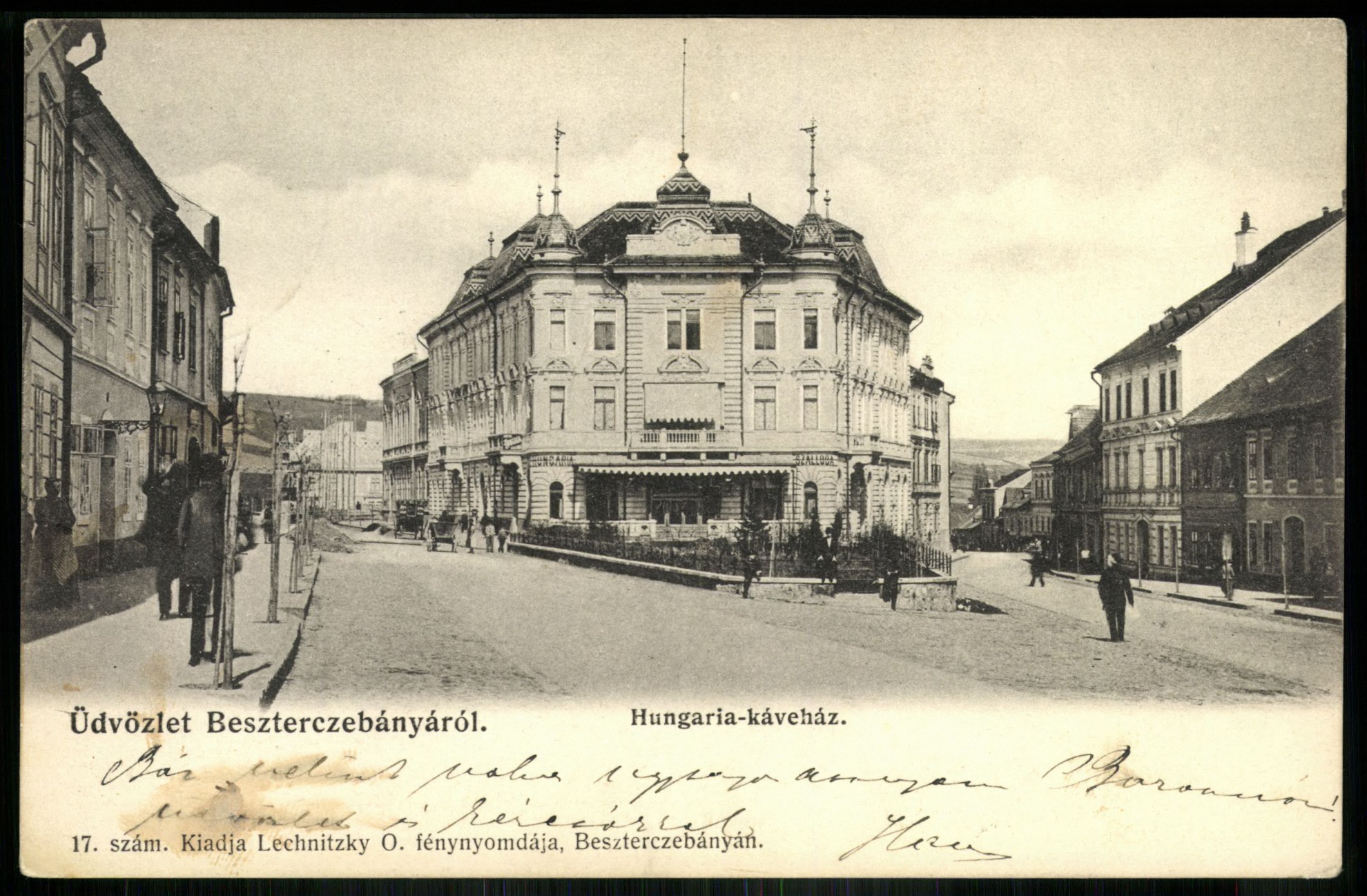 Besztercebánya Hungaria kávéház (Magyar Kereskedelmi és Vendéglátóipari Múzeum CC BY-NC-ND)