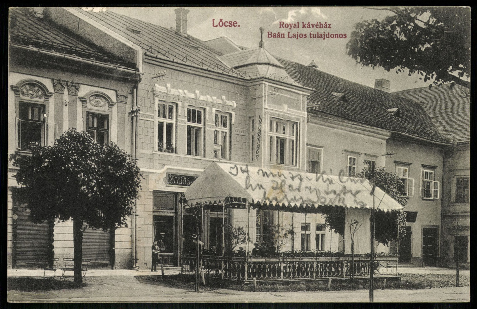 Lugos Deák Ferenc utca. Bésán palota. Corsó kávéház (Magyar Kereskedelmi és Vendéglátóipari Múzeum CC BY-NC-ND)