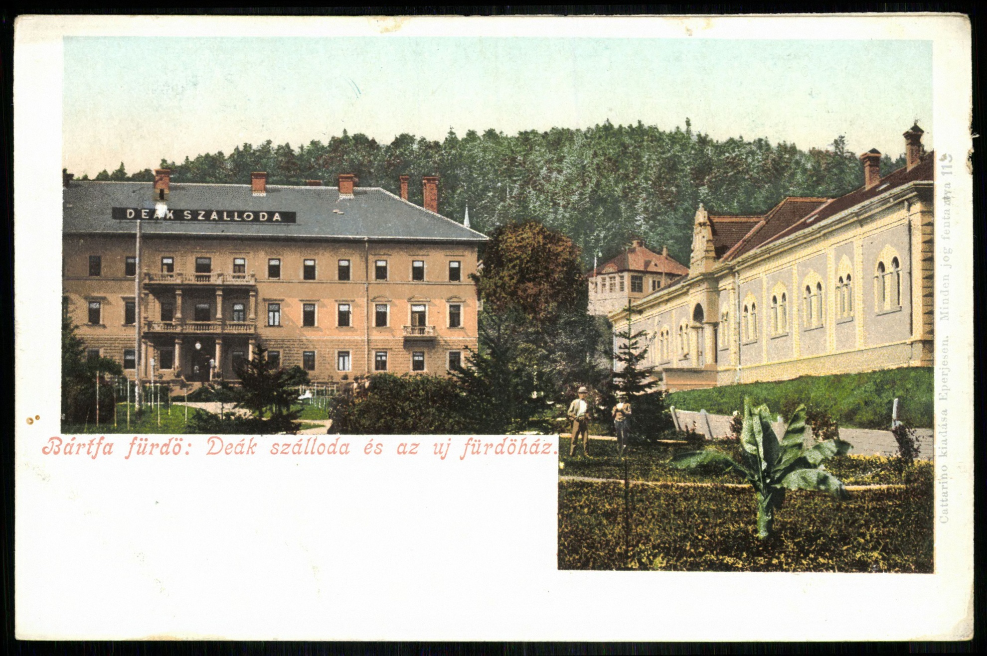 Bártfafürdő Deák szálloda és az új fürdőház (Magyar Kereskedelmi és Vendéglátóipari Múzeum CC BY-NC-ND)