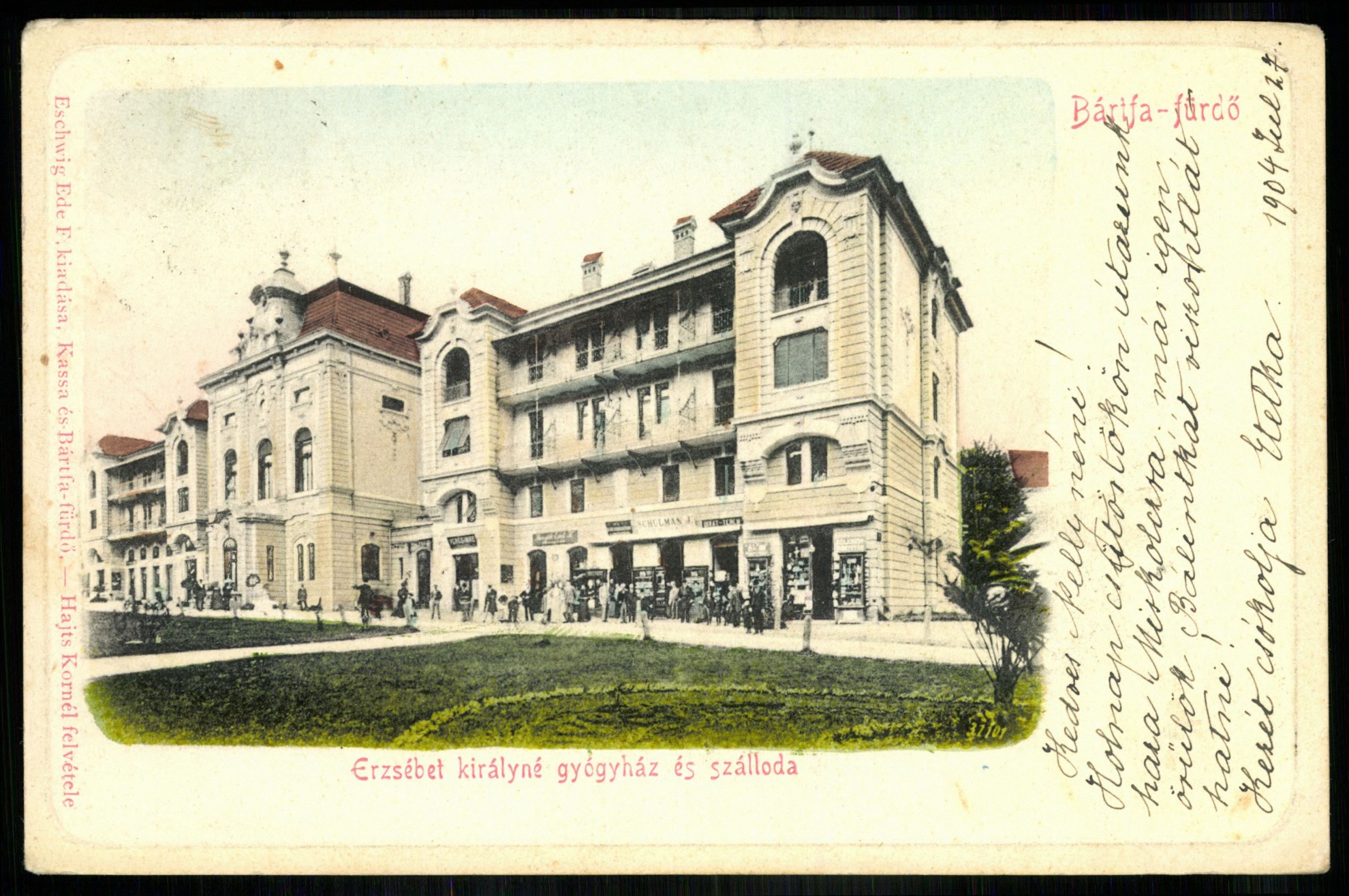 Bártfafürdő Erzsébet királyné gyógyház és szálloda (Magyar Kereskedelmi és Vendéglátóipari Múzeum CC BY-NC-ND)