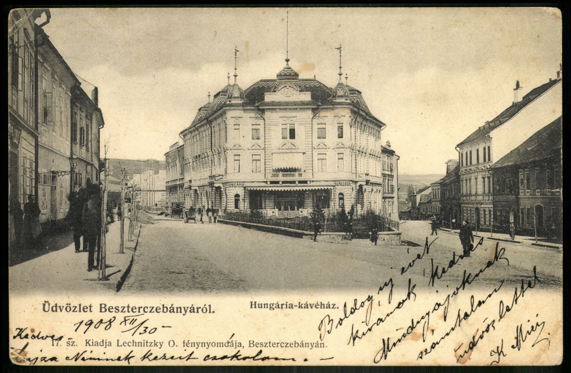 Besztercebánya Hungária-kávéház (Magyar Kereskedelmi és Vendéglátóipari Múzeum CC BY-NC-ND)