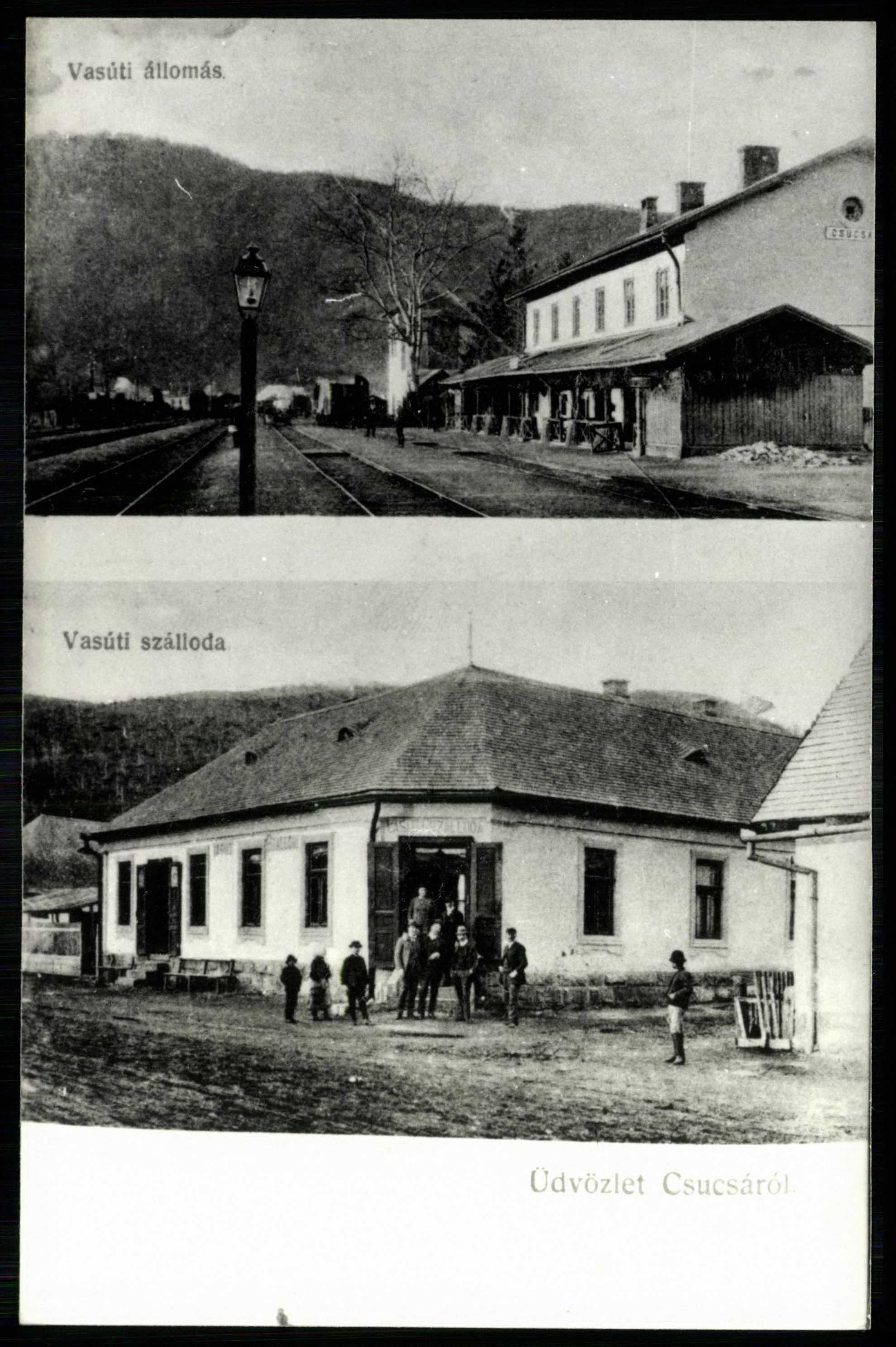 Csucsa Vasúti állomás, Vasúti szálloda (Magyar Kereskedelmi és Vendéglátóipari Múzeum CC BY-NC-ND)