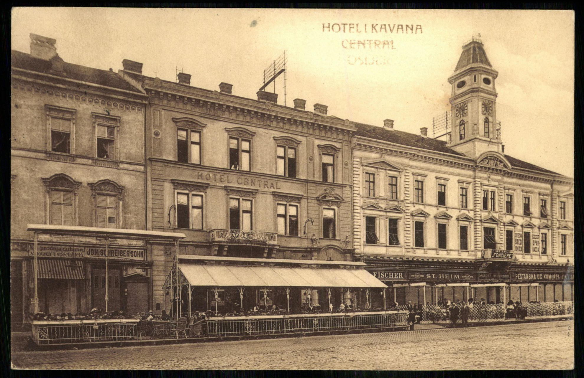 Osijek Hotel Kavana Central (Magyar Kereskedelmi és Vendéglátóipari Múzeum CC BY-NC-ND)