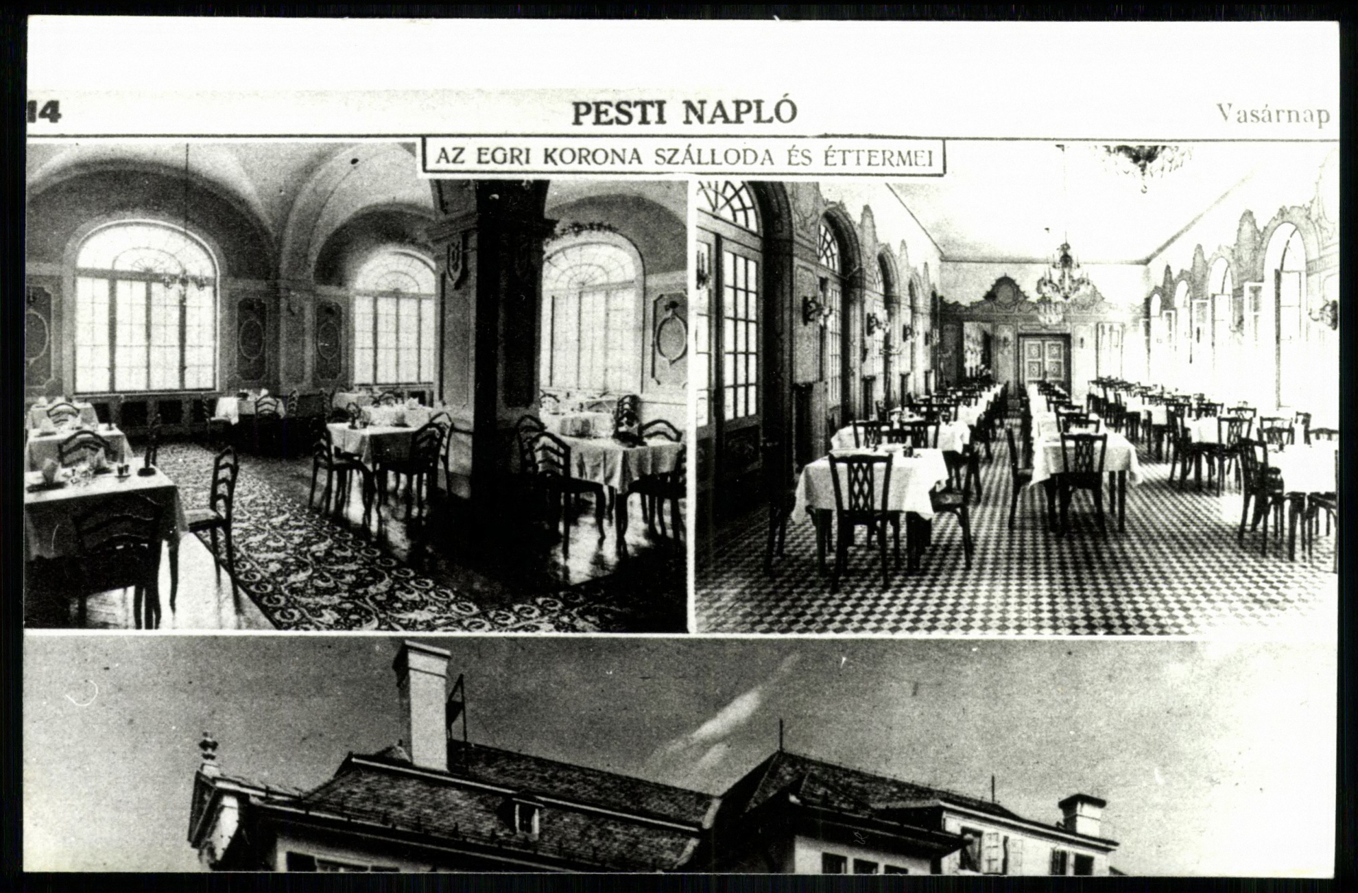 Eger Az Egri Korona szálloda és éttermei (Magyar Kereskedelmi és Vendéglátóipari Múzeum CC BY-NC-ND)