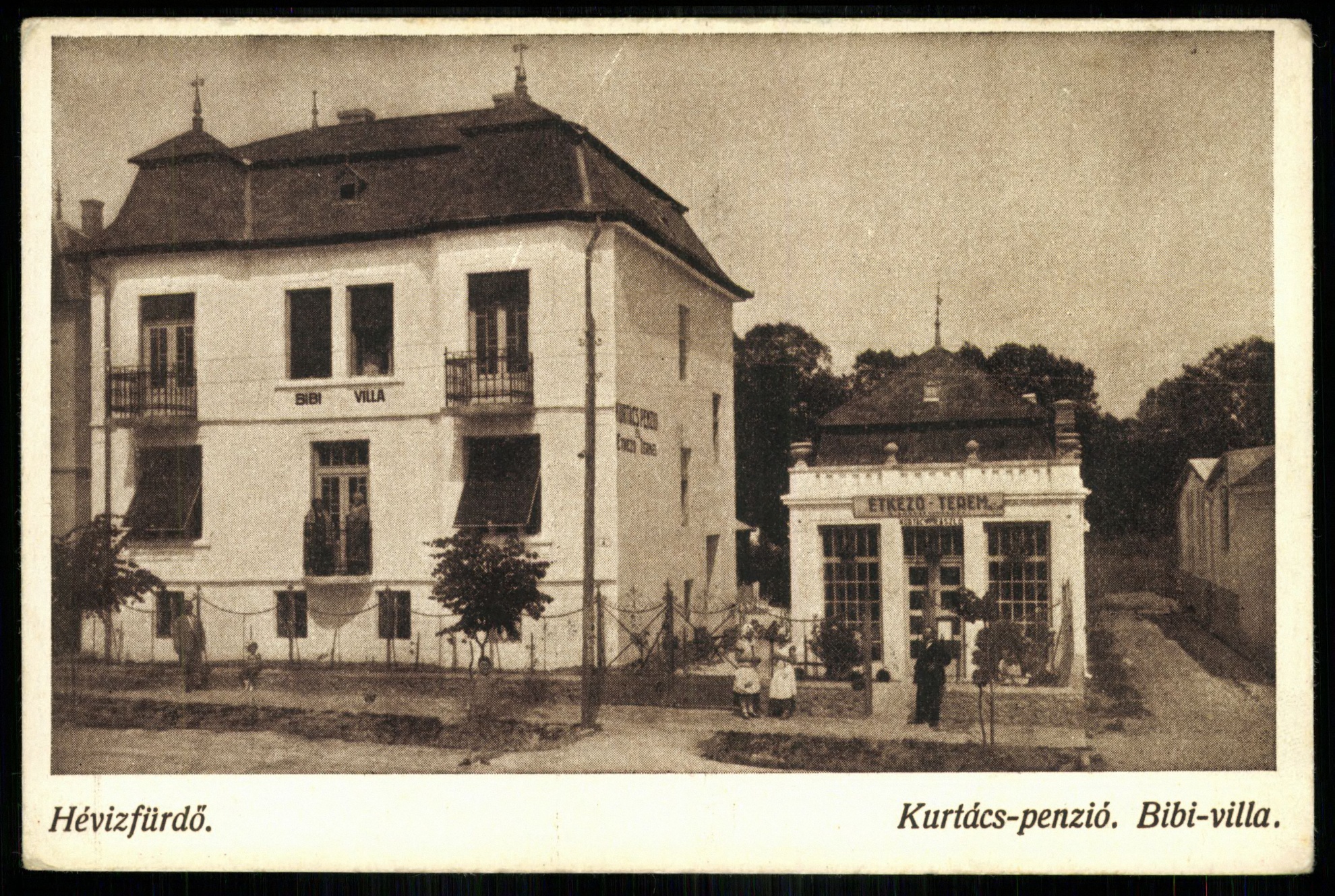Hévízfürdő Kurtács-penzió, Bibi-villa (Magyar Kereskedelmi és Vendéglátóipari Múzeum CC BY-NC-ND)