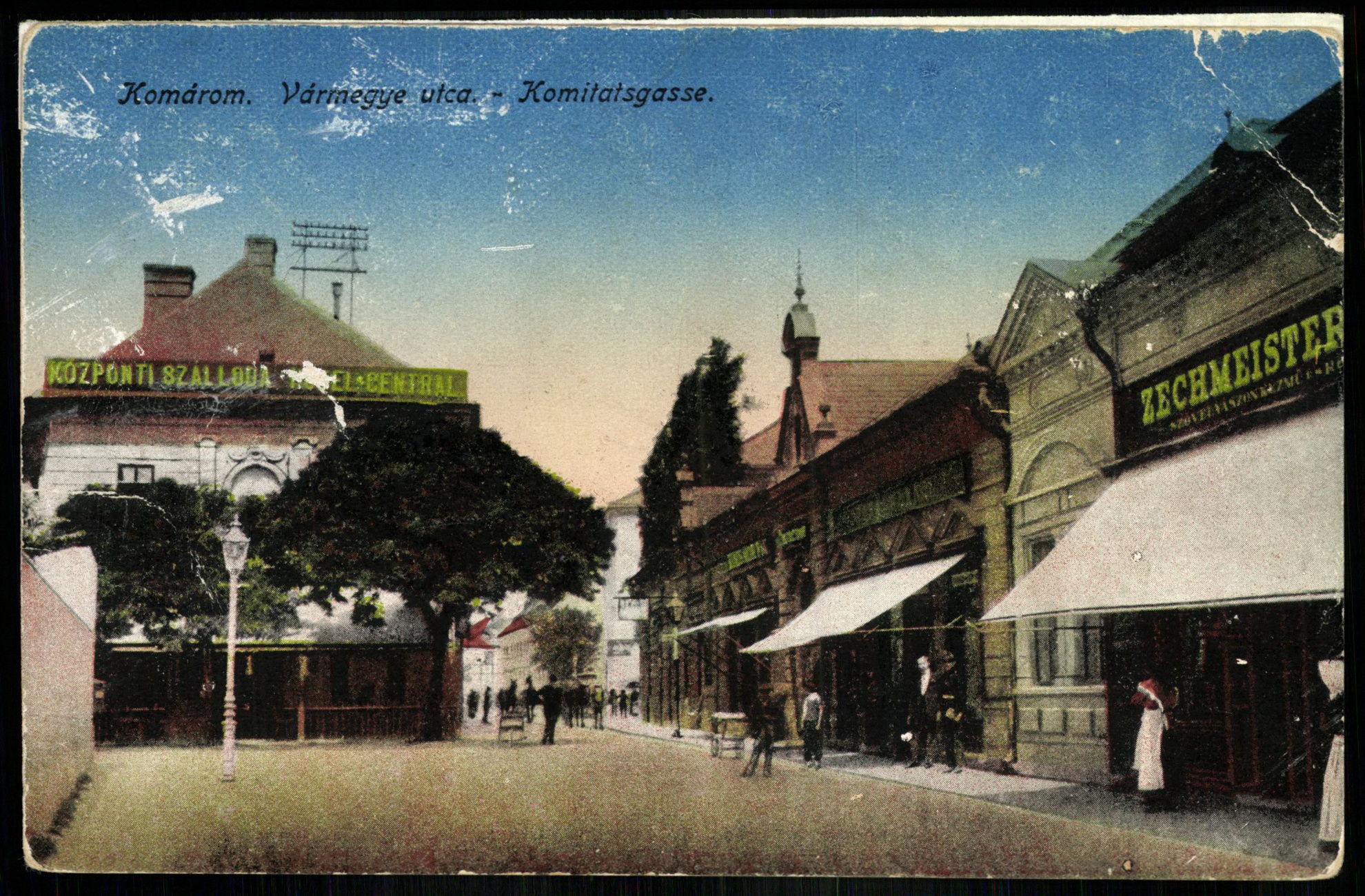 Komárom Vármegye utca. Központi szálloda (Magyar Kereskedelmi és Vendéglátóipari Múzeum CC BY-NC-ND)