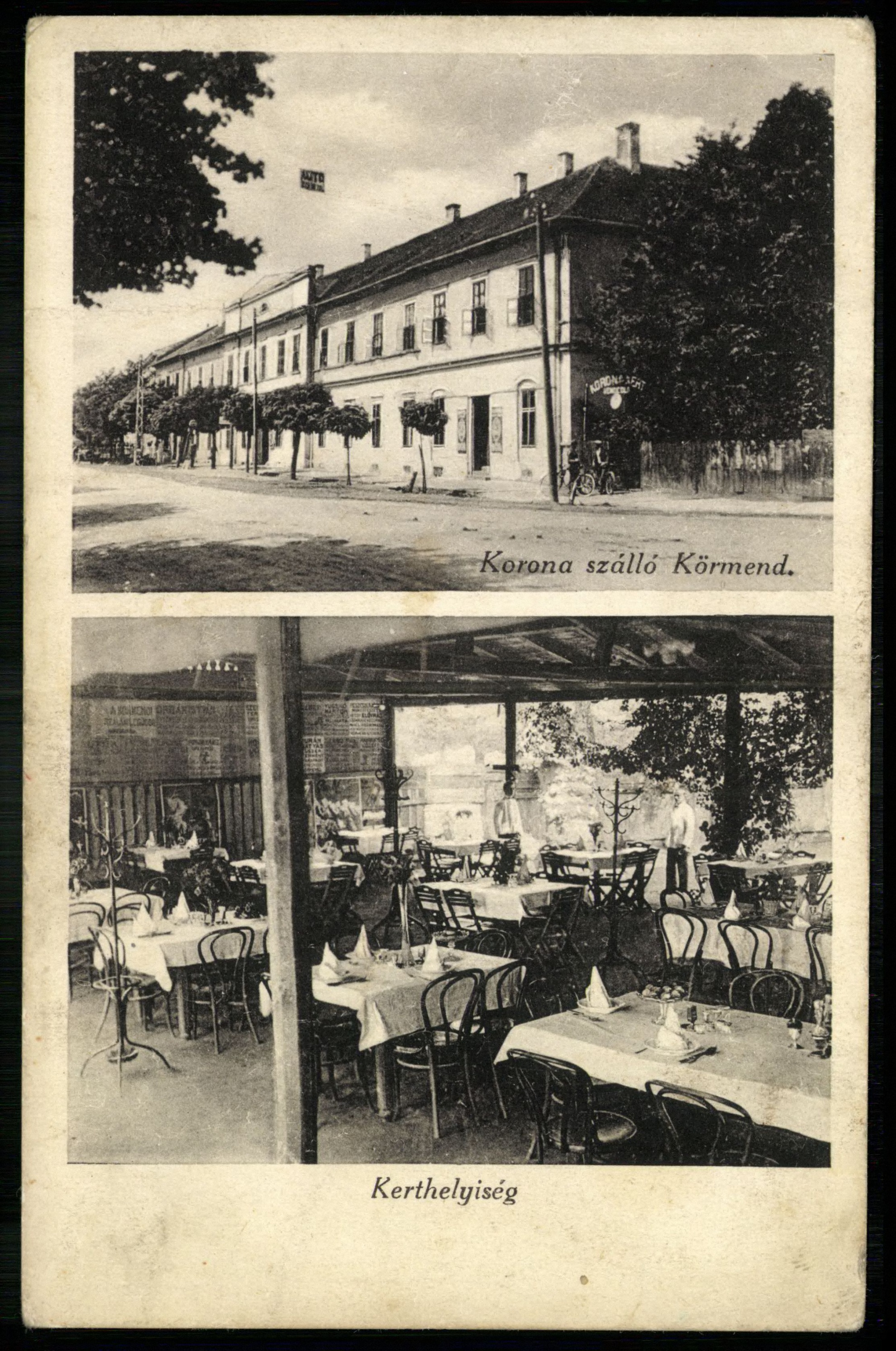 Körmend Korona szálloda, Kerthelyiség (Magyar Kereskedelmi és Vendéglátóipari Múzeum CC BY-NC-ND)