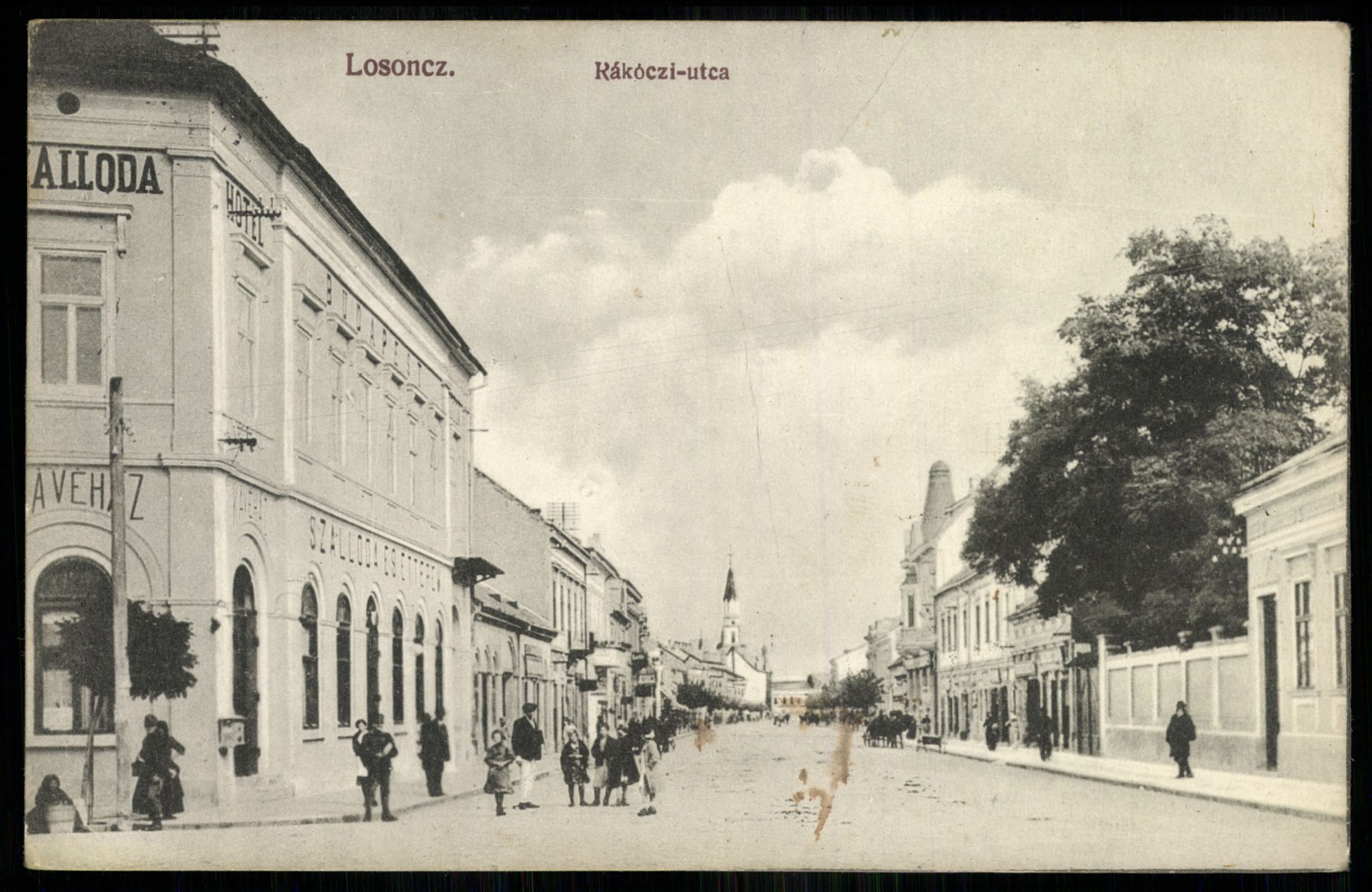 Losonc Rákóczi utca (Magyar Kereskedelmi és Vendéglátóipari Múzeum CC BY-NC-ND)