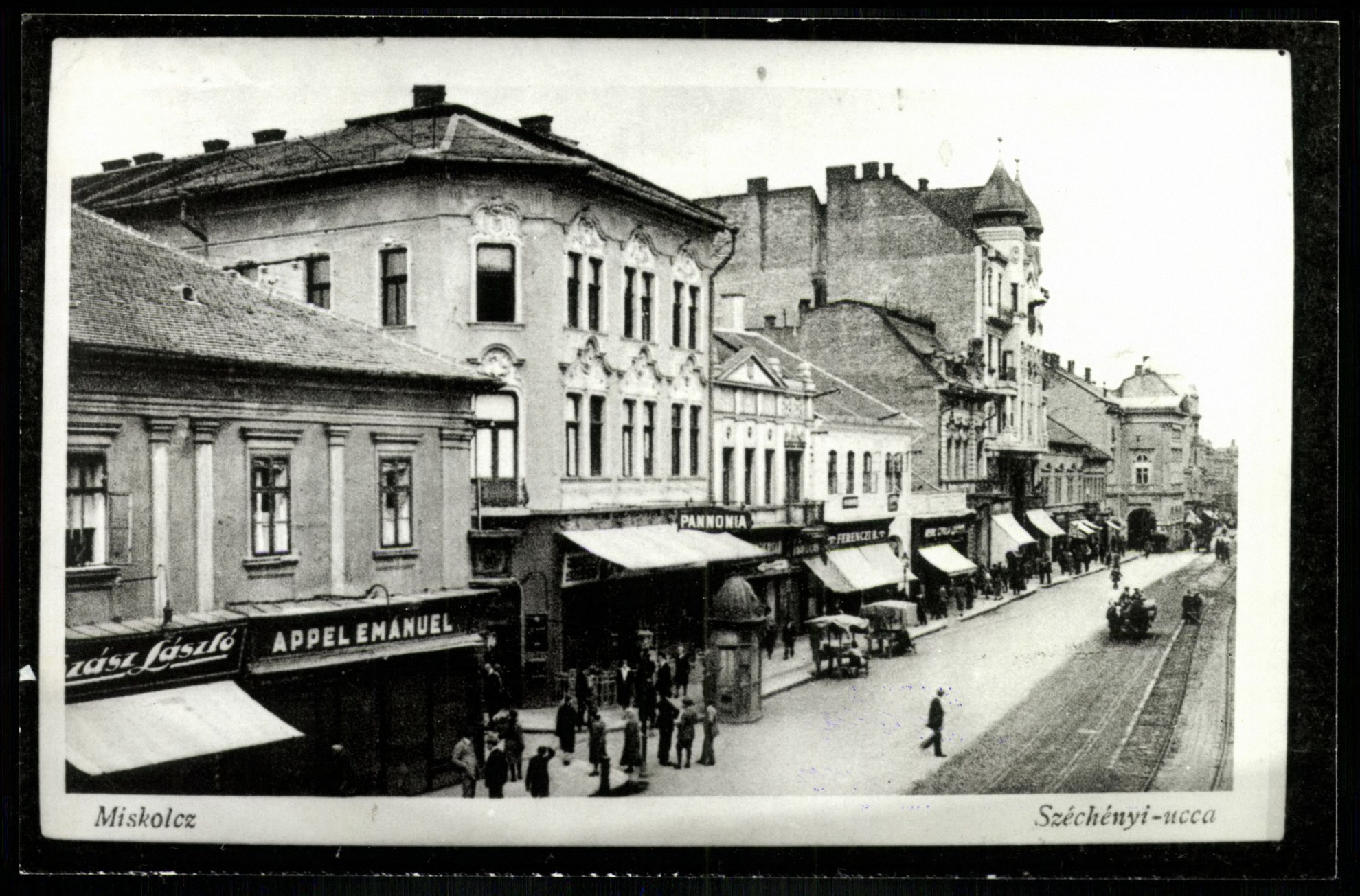 Miskolc Széchény utca. Pannonia szálló (Magyar Kereskedelmi és Vendéglátóipari Múzeum CC BY-NC-ND)