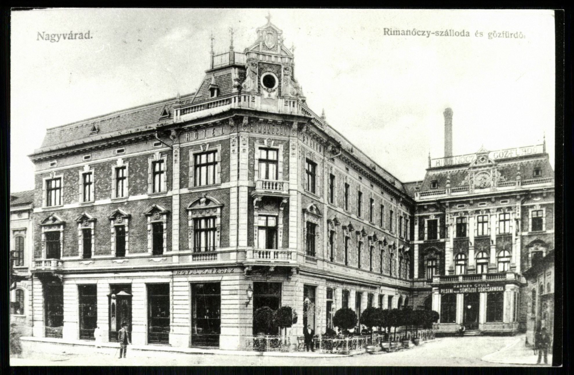 Nagyvárad Rimanóczy szálloda és gőzfürdő (Magyar Kereskedelmi és Vendéglátóipari Múzeum CC BY-NC-ND)