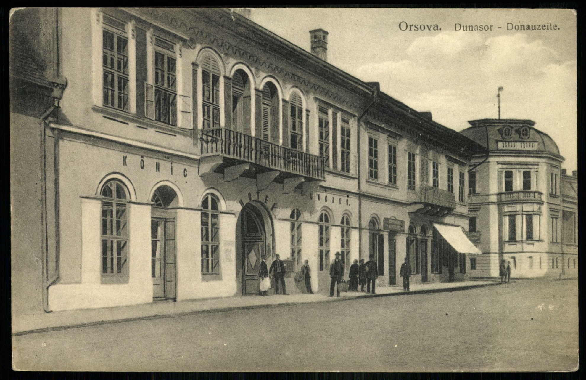 Orsova Dunasor. Hotel König Ungarn (Magyar Kereskedelmi és Vendéglátóipari Múzeum CC BY-NC-ND)