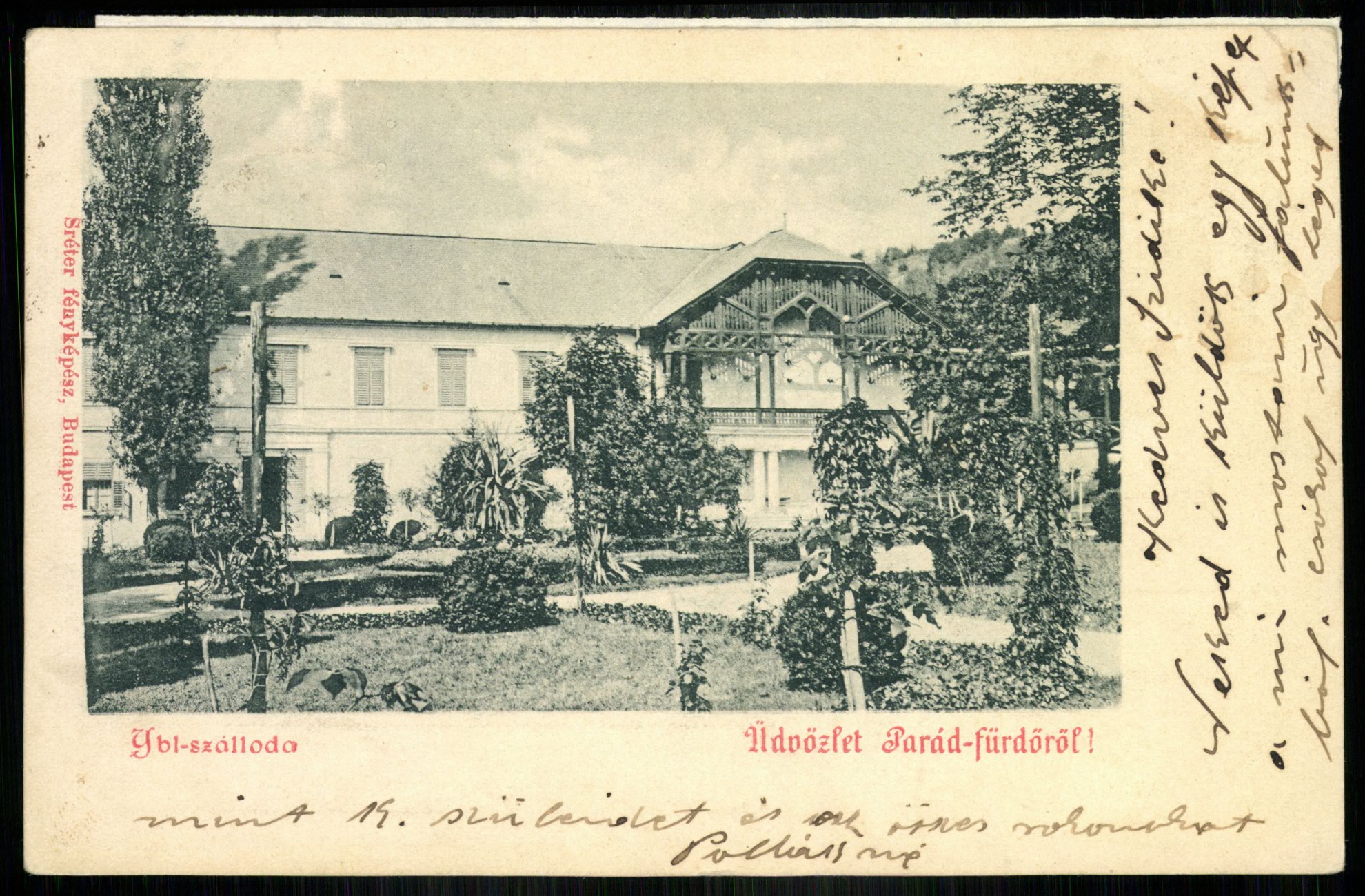 Parádfürdő Ybl szálloda (Magyar Kereskedelmi és Vendéglátóipari Múzeum CC BY-NC-ND)