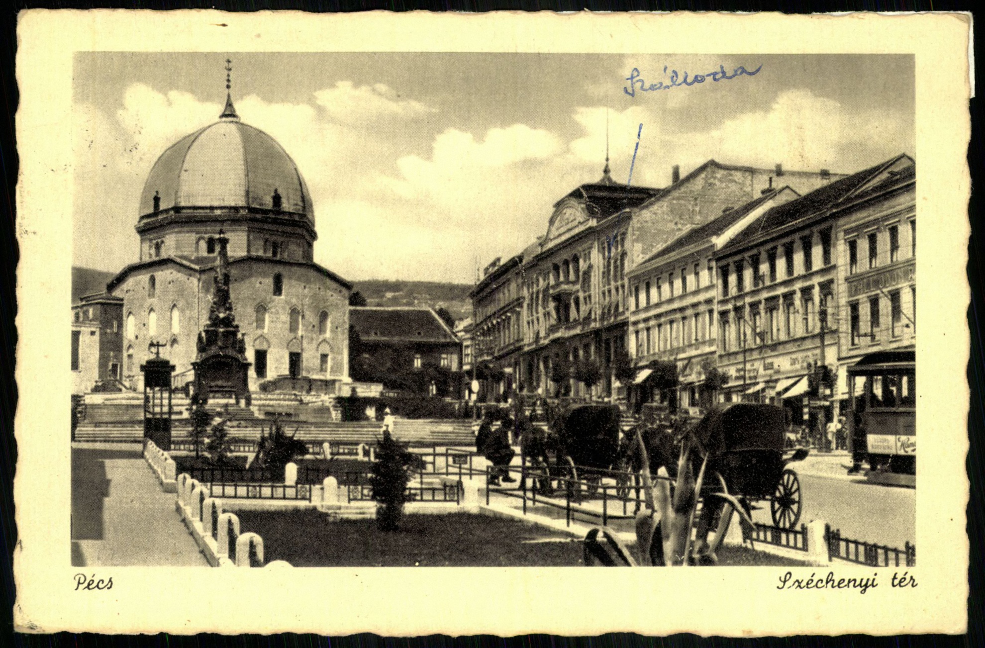 Pécs Széchenyi tér. Szálloda (Magyar Kereskedelmi és Vendéglátóipari Múzeum CC BY-NC-ND)