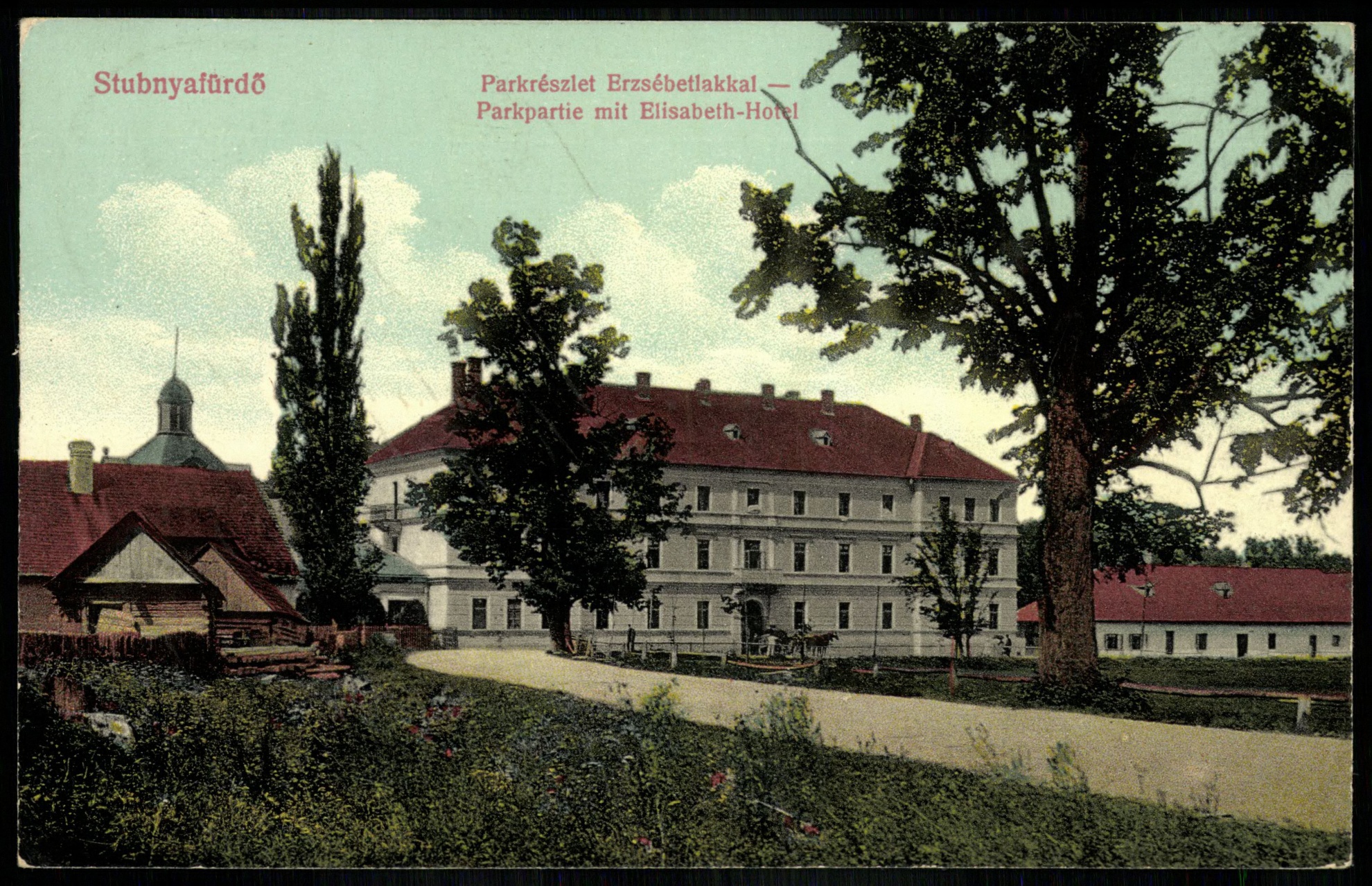 Stubnyafürdő Parkrészlet Erzsébetlakkal (Magyar Kereskedelmi és Vendéglátóipari Múzeum CC BY-NC-ND)