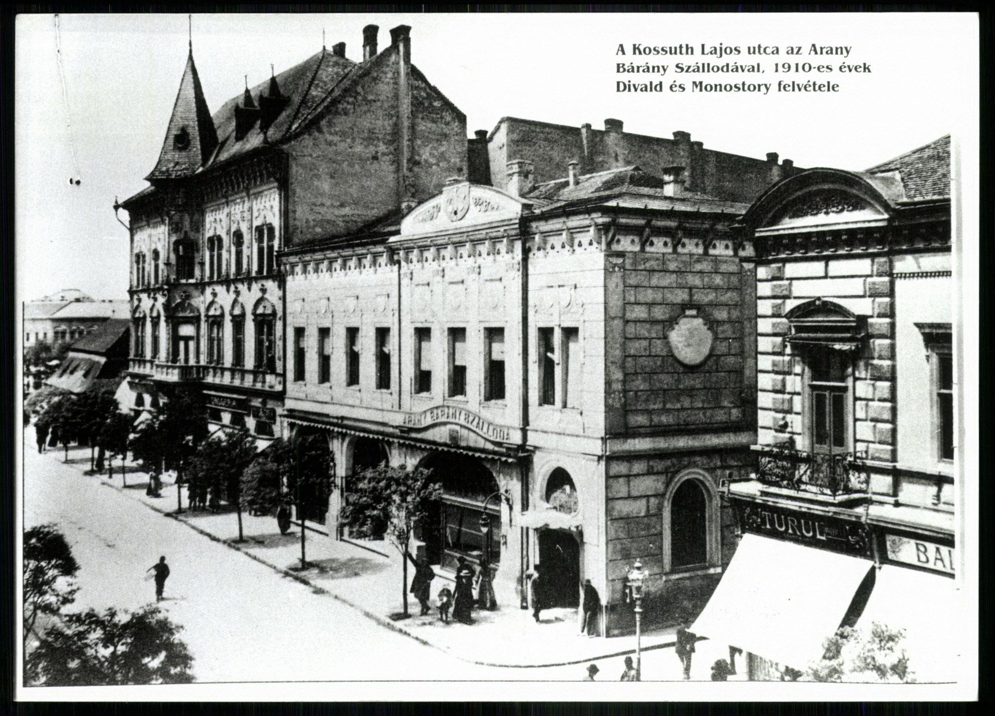 Szabadka A Kossuth Lajos utca az Arany Bárány Szállodával (Magyar Kereskedelmi és Vendéglátóipari Múzeum CC BY-NC-ND)