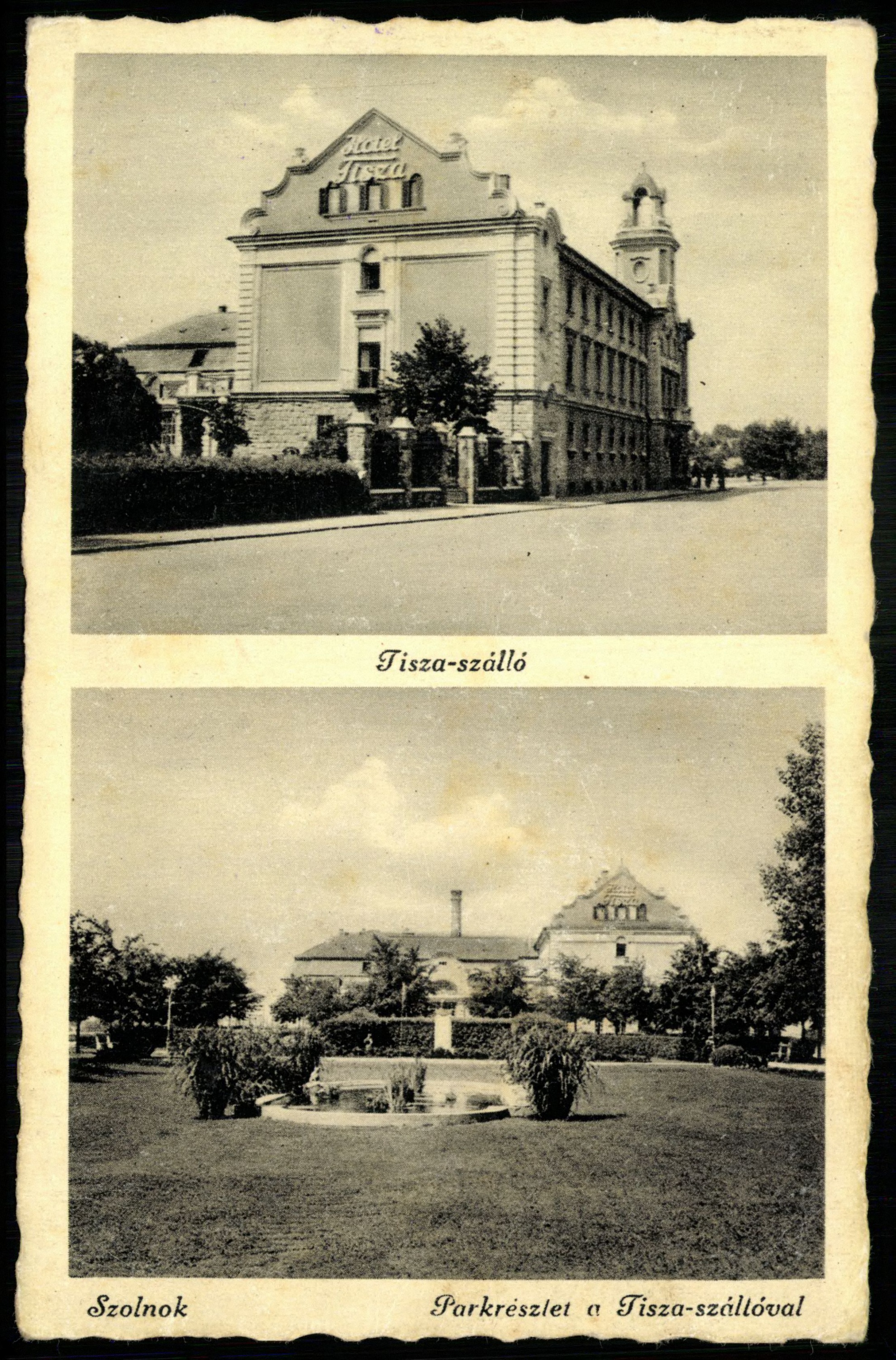 Szolnok Tisza szálló, Parkrészlet a Tisza szállóval (Magyar Kereskedelmi és Vendéglátóipari Múzeum CC BY-NC-ND)