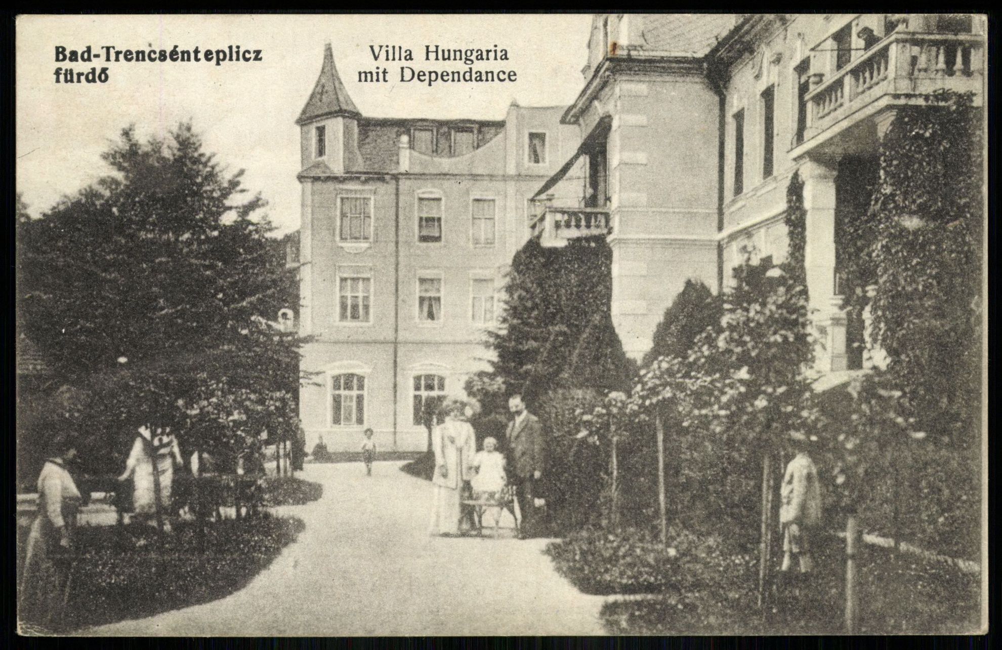 Trencsénteplic-fürdő Villa Hungaria mit Dependance (Magyar Kereskedelmi és Vendéglátóipari Múzeum CC BY-NC-ND)