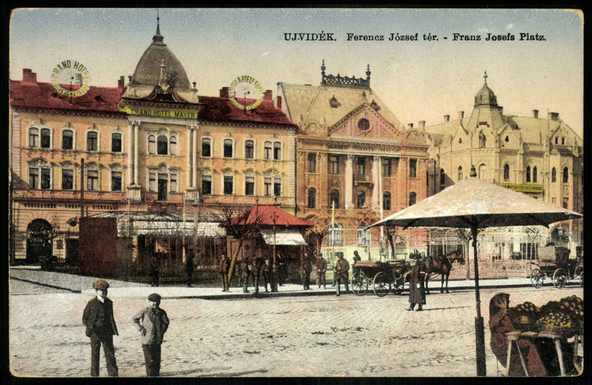 Újvidék Ferenc József tér (Magyar Kereskedelmi és Vendéglátóipari Múzeum CC BY-NC-ND)