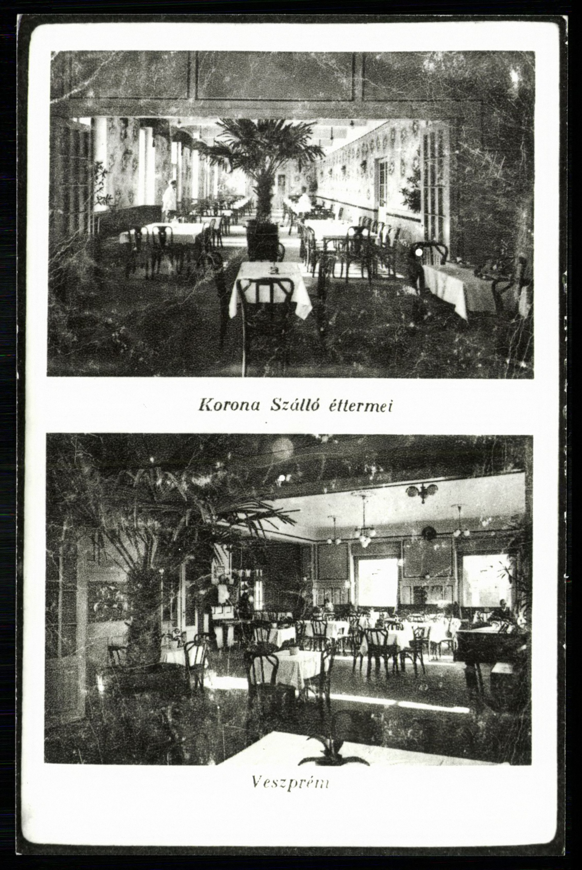 Veszprém Korona szálló éttermei (Magyar Kereskedelmi és Vendéglátóipari Múzeum CC BY-NC-ND)