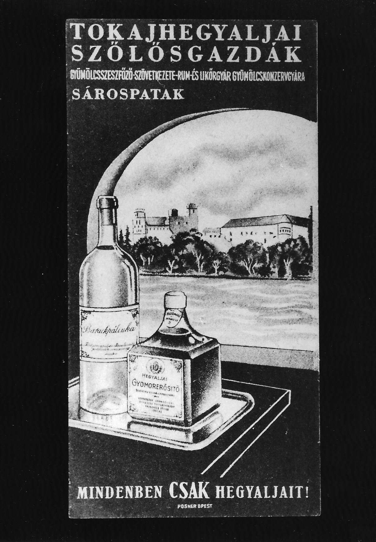 Számolócédula Tokajhegyaljai Szőlősgazdák Sárospatak (Magyar Kereskedelmi és Vendéglátóipari Múzeum CC BY-NC-ND)