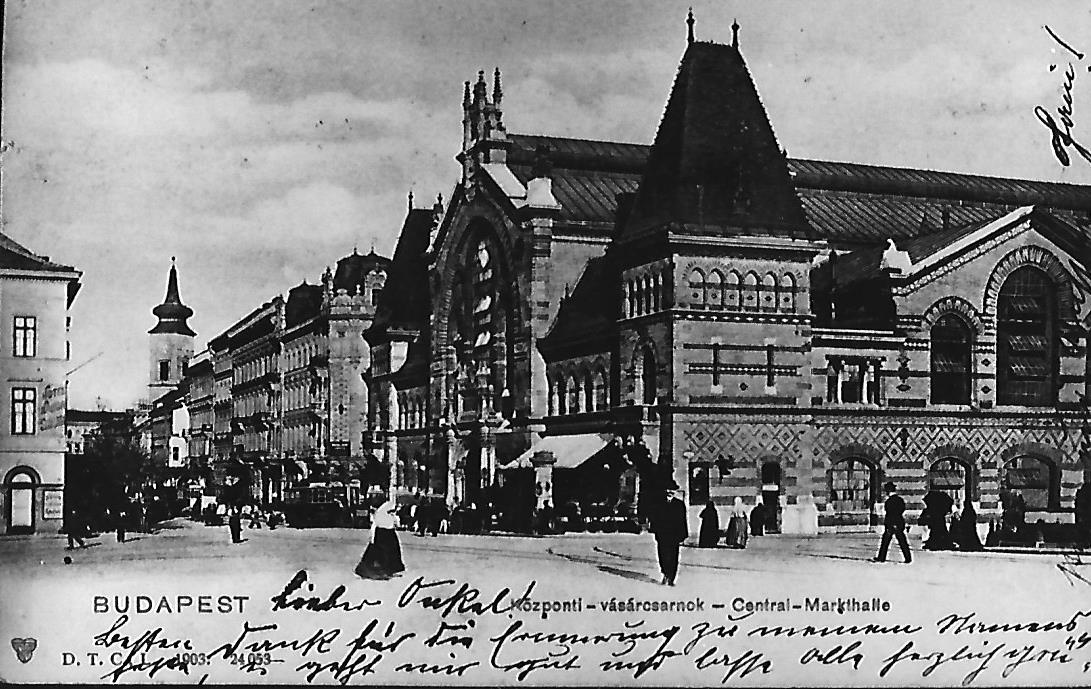 Központi Vásárcsarnok Budapest 1903. (Magyar Kereskedelmi és Vendéglátóipari Múzeum CC BY-NC-ND)
