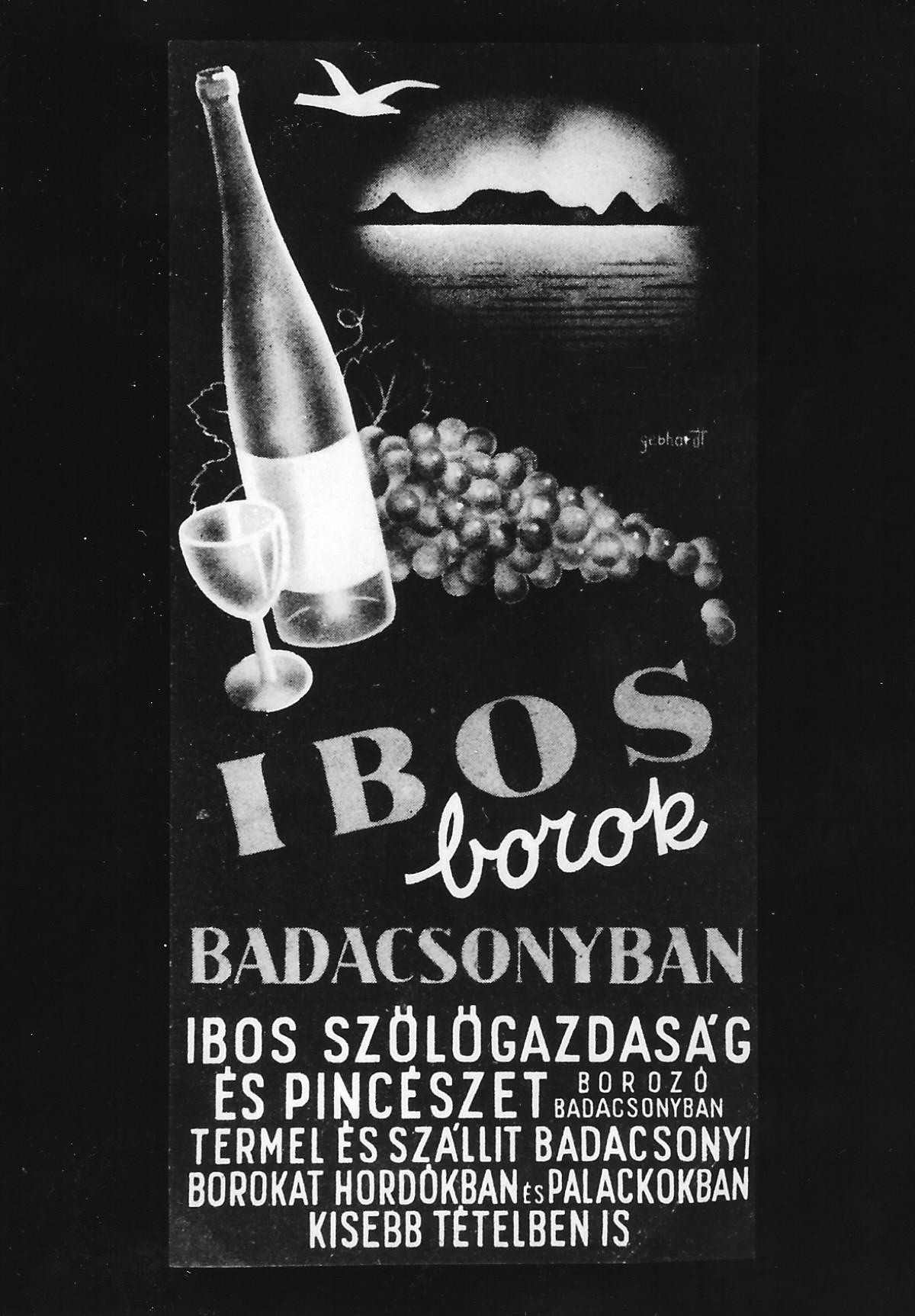 Számolócédula Ibos pincészet Badacsony 1888. (Magyar Kereskedelmi és Vendéglátóipari Múzeum CC BY-NC-ND)