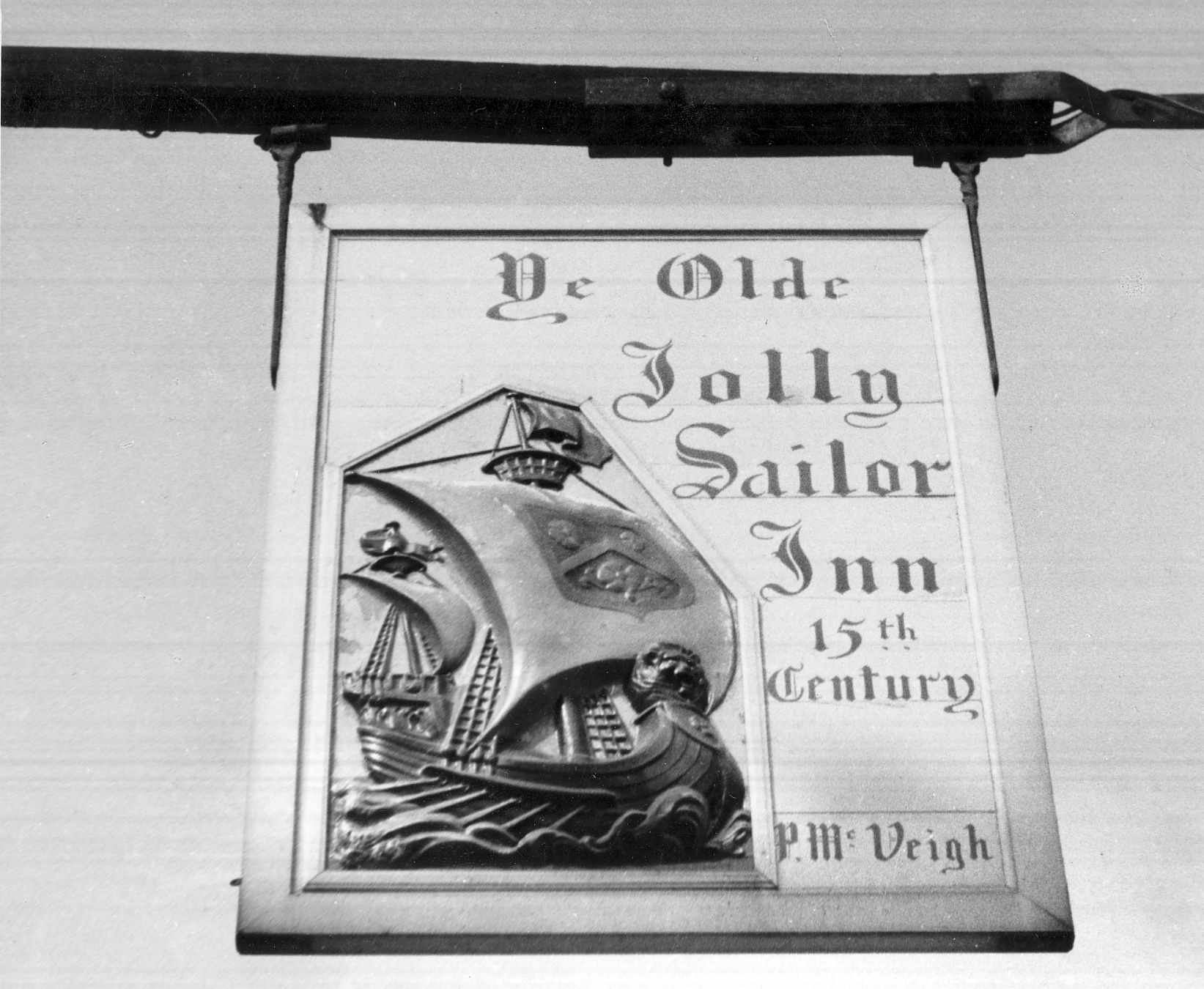 Ye Olde Jolly Sailor Inn 15th Century - Vendéglő Cégér (Magyar Kereskedelmi és Vendéglátóipari Múzeum CC BY-NC-ND)