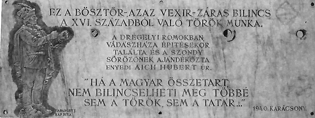 Emléktábla a budapesti Szondy Sörözőben Budapest 1940. (Magyar Kereskedelmi és Vendéglátóipari Múzeum CC BY-NC-ND)