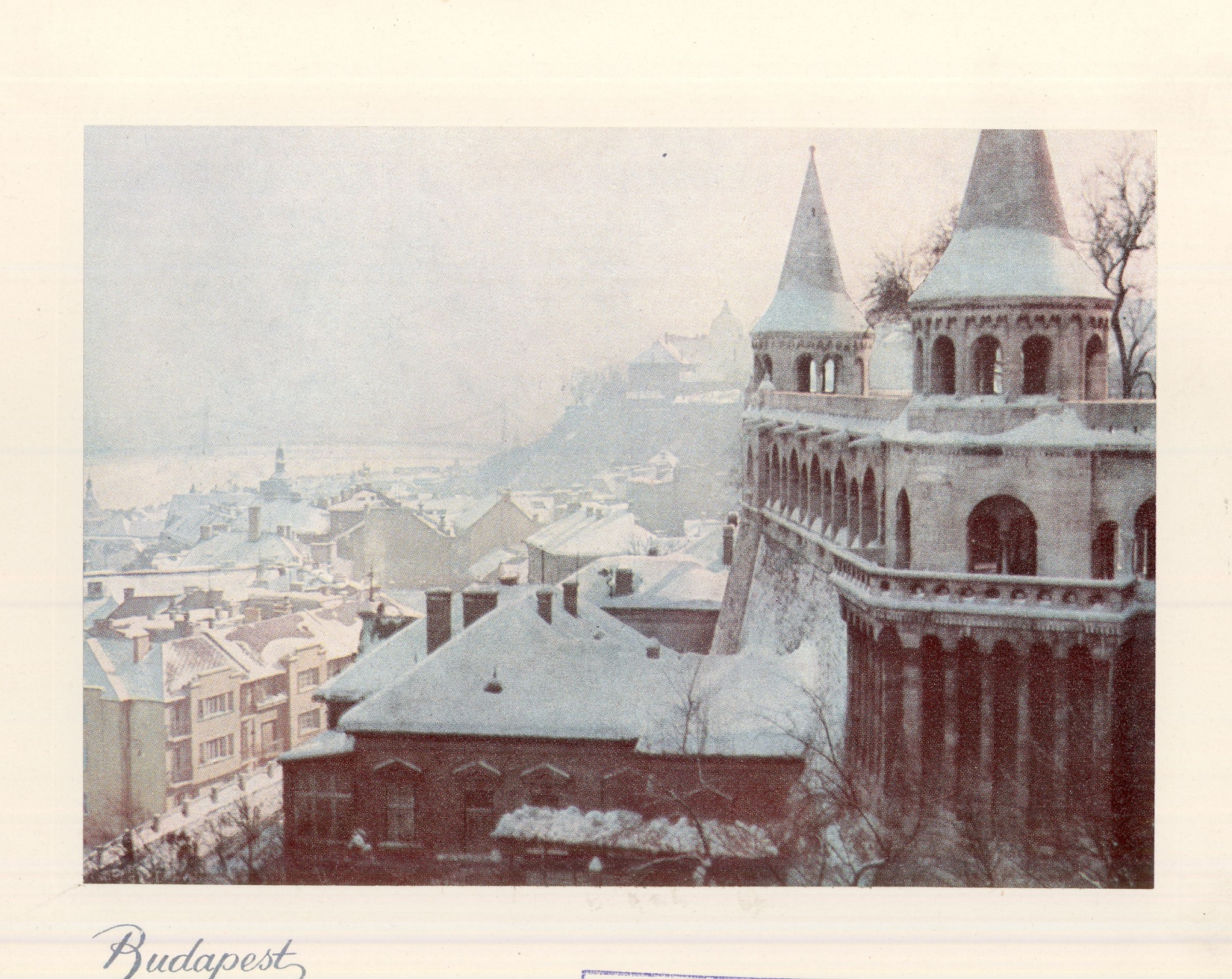 Téli Halászbástya és Viziváros, Budapest (Magyar Kereskedelmi és Vendéglátóipari Múzeum CC BY-NC-ND)