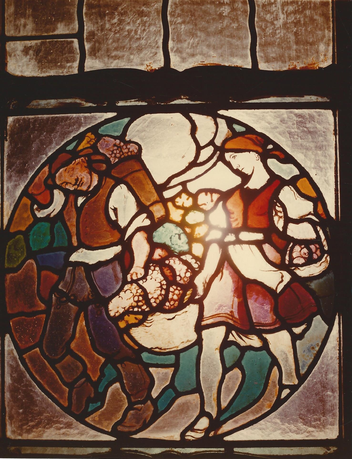 Kis Rabló Étterem, festett üvegablakok, Budapest  1981. (Magyar Kereskedelmi és Vendéglátóipari Múzeum CC BY-NC-ND)