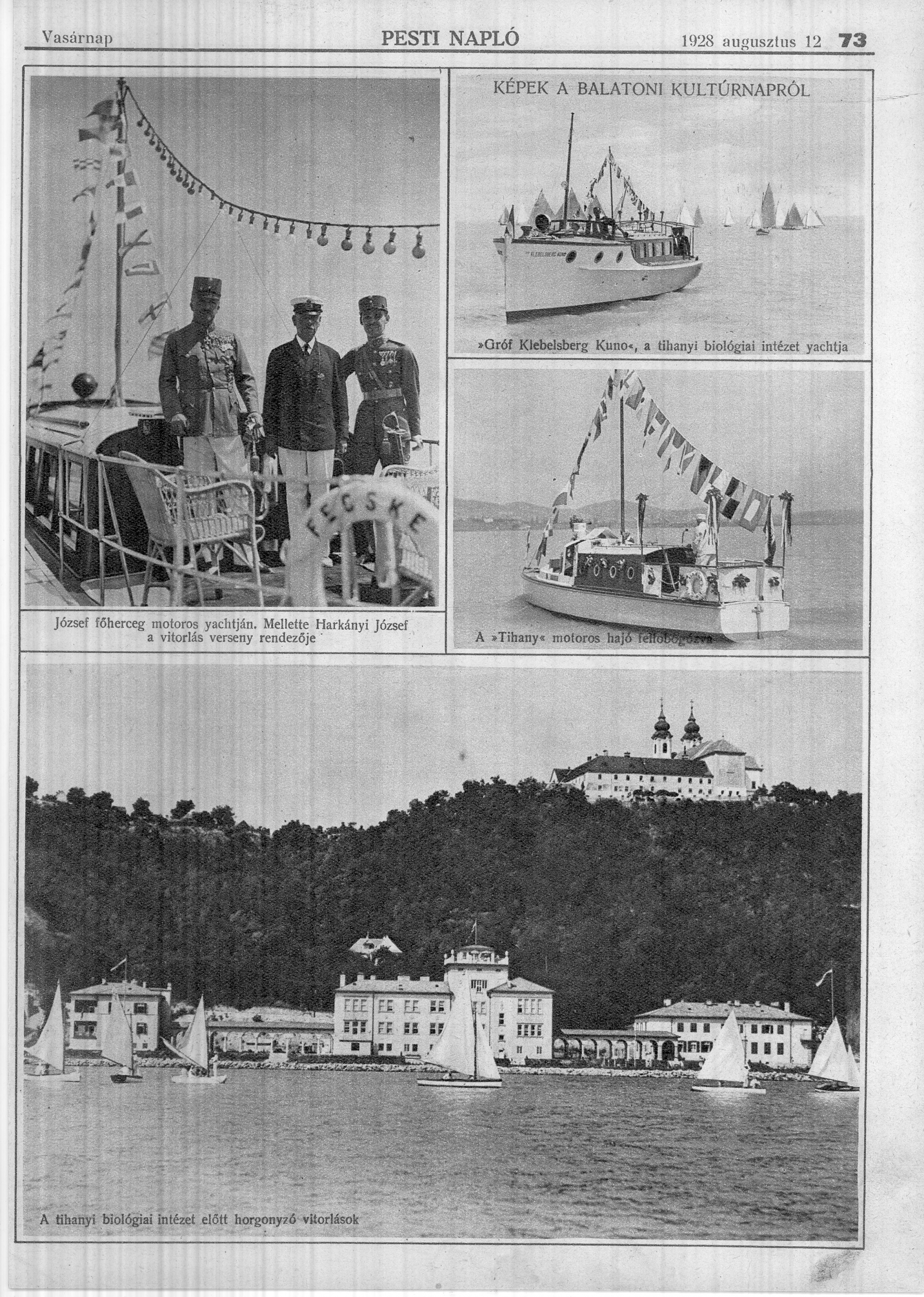 Képek a Balatoni Kultúrnapokról, 1928. (Magyar Kereskedelmi és Vendéglátóipari Múzeum CC BY-NC-ND)