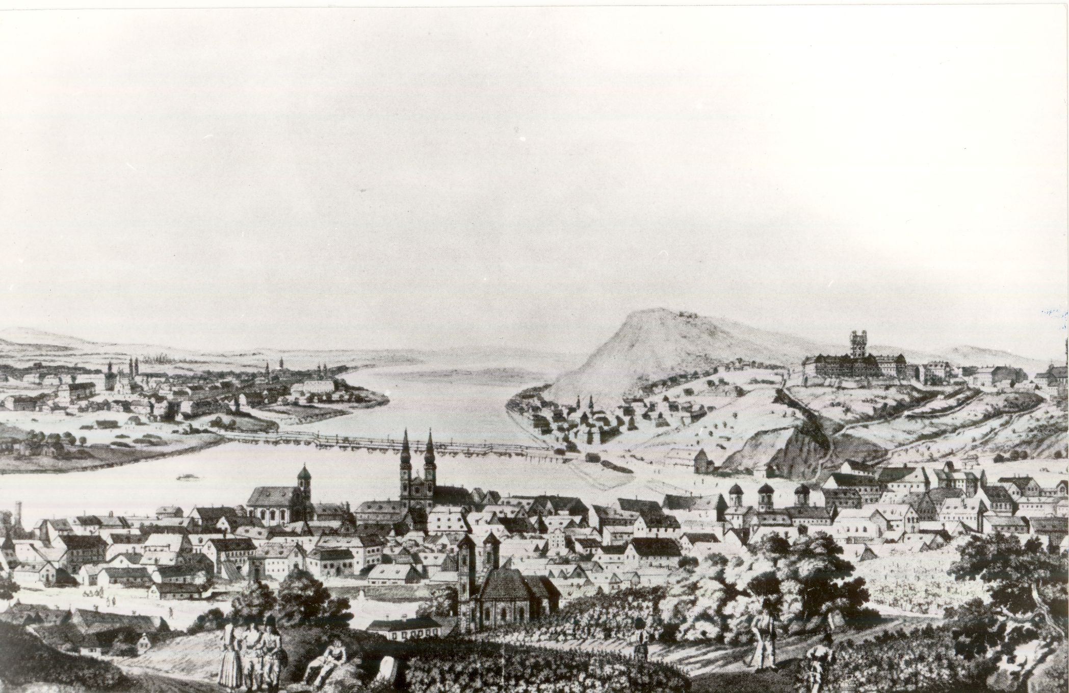Buda és Pest látképe a XVIII. sz. végén (Magyar Kereskedelmi és Vendéglátóipari Múzeum CC BY-NC-ND)