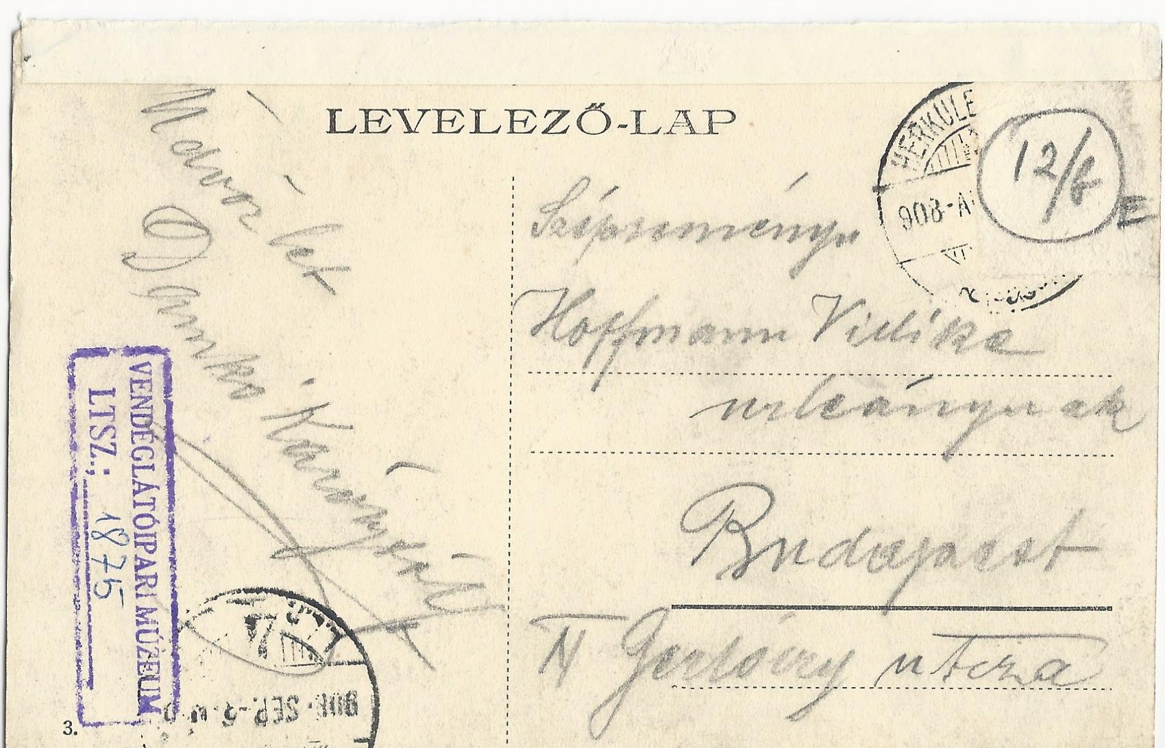 Herkulesfürdő, Román templom - levelezőlap (Magyar Kereskedelmi és Vendéglátóipari Múzeum CC BY-NC-ND)