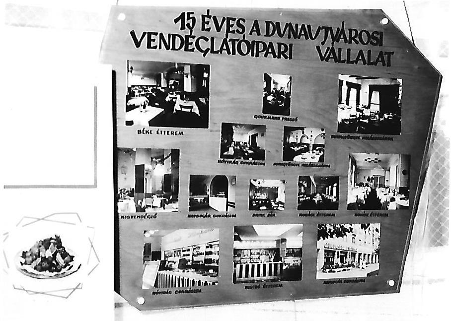 Egykori MVM vendéglátóipari kiállítás Dunaújváros 1966. (Magyar Kereskedelmi és Vendéglátóipari Múzeum CC BY-NC-ND)