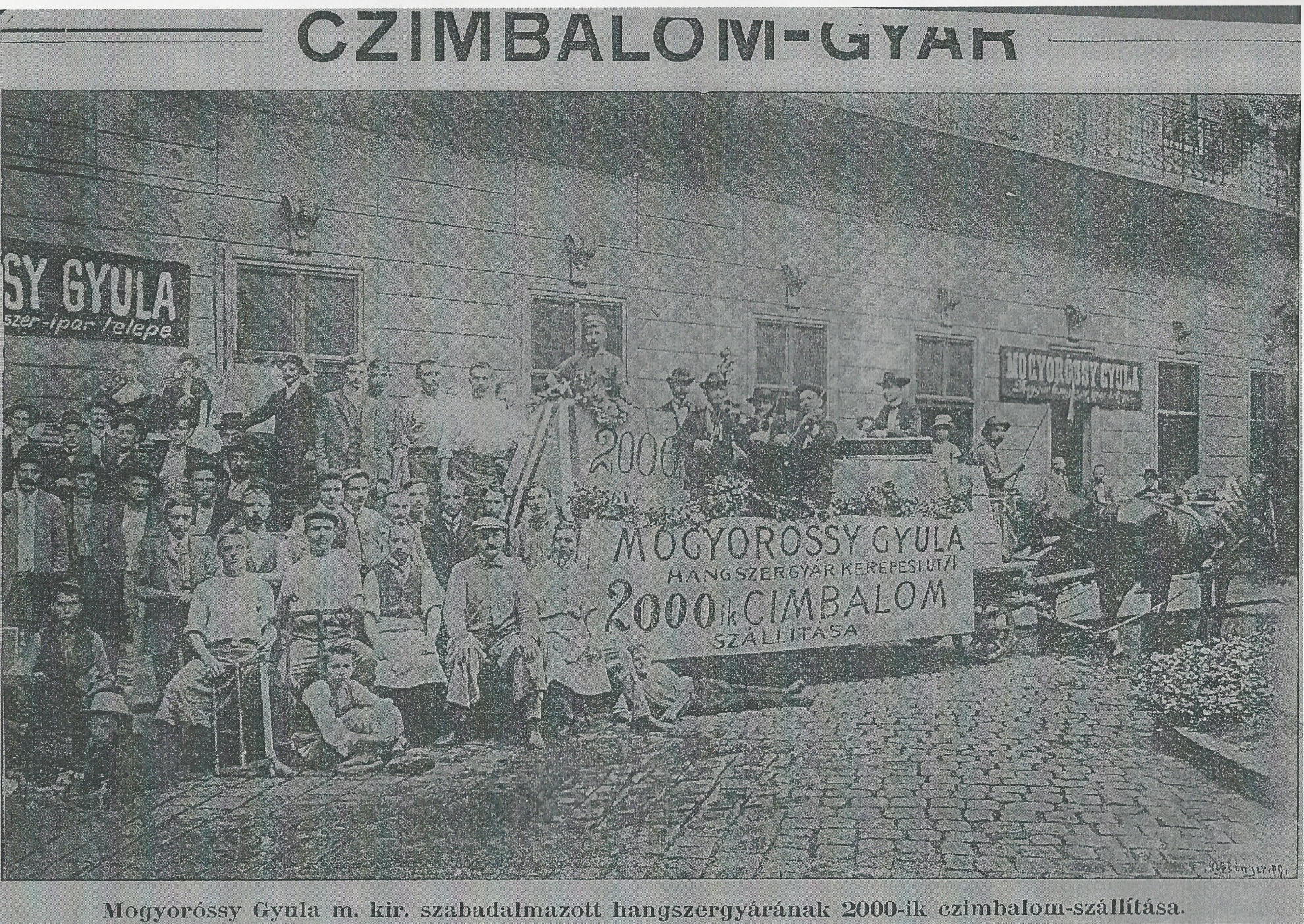Mogyoróssy Gyula hangszergyáros telepe Budapest 1905. (Magyar Kereskedelmi és Vendéglátóipari Múzeum CC BY-NC-ND)