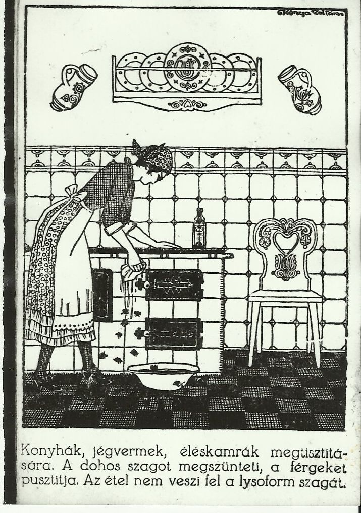 Lysoform a konyhák, jégvermek, éléskamrák megtisztitására (Magyar Kereskedelmi és Vendéglátóipari Múzeum CC BY-NC-ND)