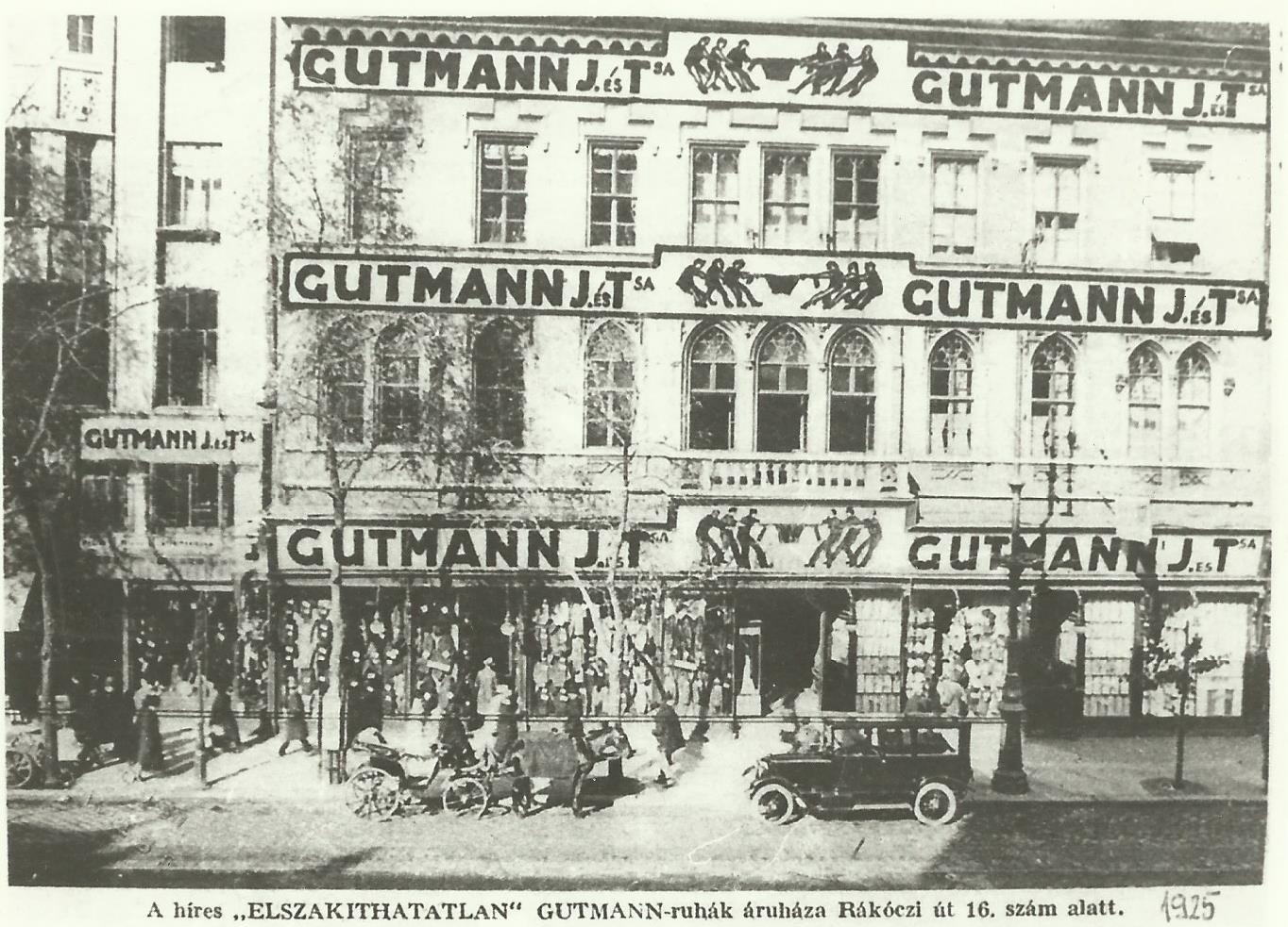 Gutmann J. és Társa áruház (Magyar Kereskedelmi és Vendéglátóipari Múzeum CC BY-NC-ND)