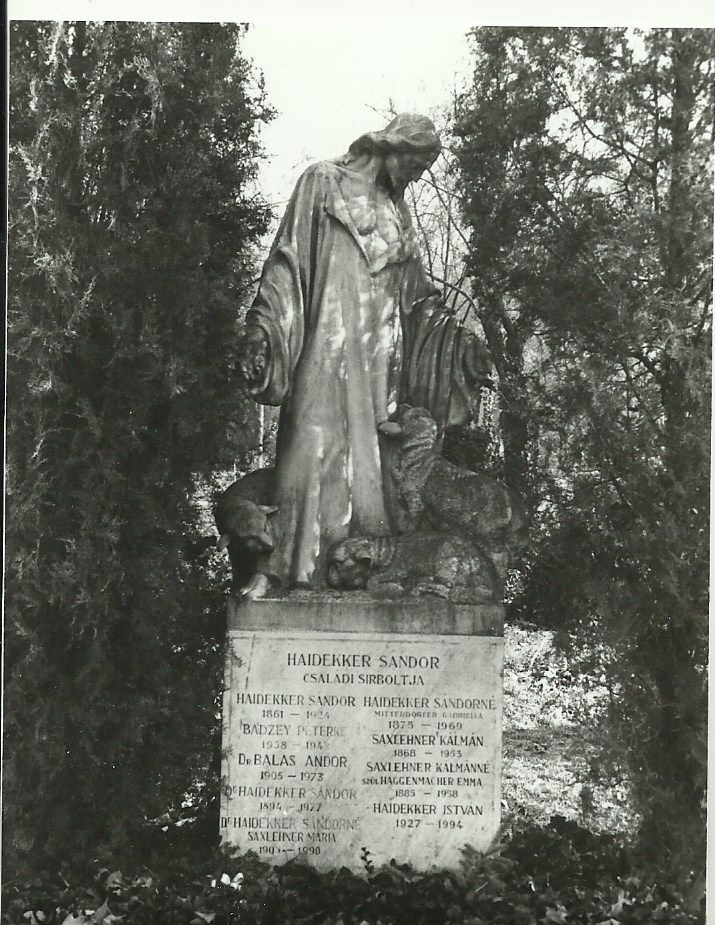 Haidekker Sándor sodronyszövet gyáros síremléke (Magyar Kereskedelmi és Vendéglátóipari Múzeum CC BY-NC-ND)