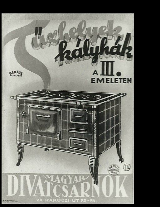 Tűzhelyek, kályhák a Divatcsarnokban (Magyar Kereskedelmi és Vendéglátóipari Múzeum CC BY-NC-ND)