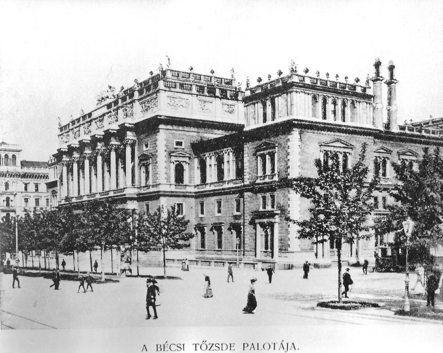Bécsi Tőzsde Palotája Bécs 1900. (Magyar Kereskedelmi és Vendéglátóipari Múzeum CC BY-NC-ND)