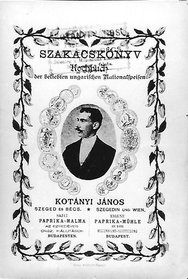 Kotányi János szakácskönyvének címlapja Budapest 1896. (Magyar Kereskedelmi és Vendéglátóipari Múzeum CC BY-NC-ND)