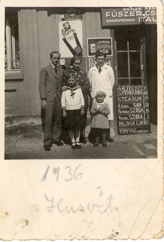 Berta Ferenc Fűszer-, Csemege-, Italboltja Budapest 1936. (Magyar Kereskedelmi és Vendéglátóipari Múzeum CC BY-NC-ND)