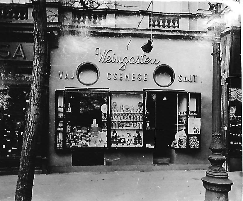 Weingarten csemegebolt Budapest 1930 körül (Magyar Kereskedelmi és Vendéglátóipari Múzeum CC BY-NC-ND)