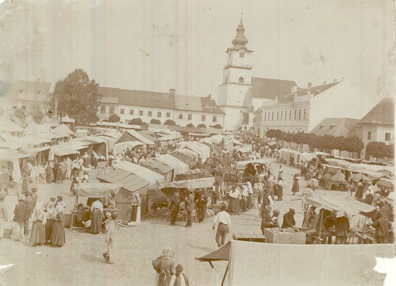 Piac Pöstyén Szlovákia (Magyar Kereskedelmi és Vendéglátóipari Múzeum CC BY-NC-ND)