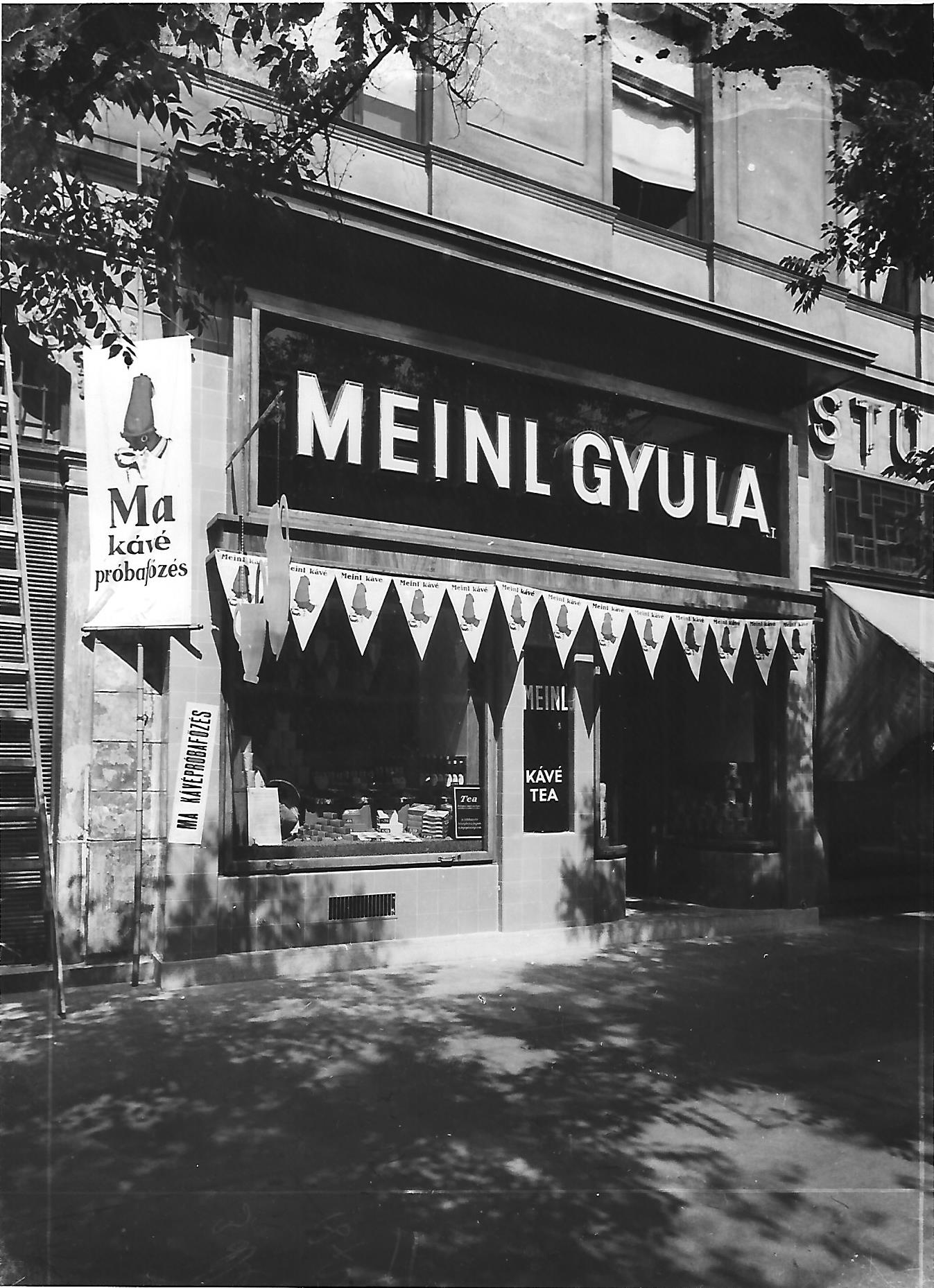 Meinl üzlet Budapest 1930. (Magyar Kereskedelmi és Vendéglátóipari Múzeum CC BY-NC-ND)